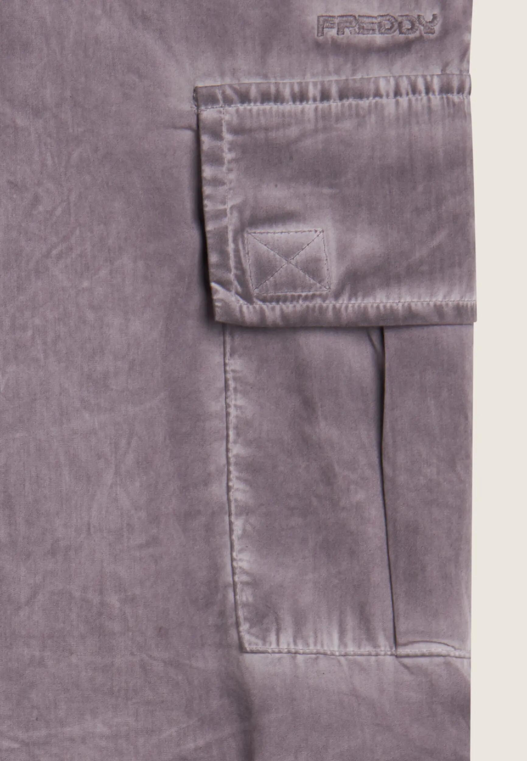 Pantalon cargo pour femmes en popeline à effet usé 7/7