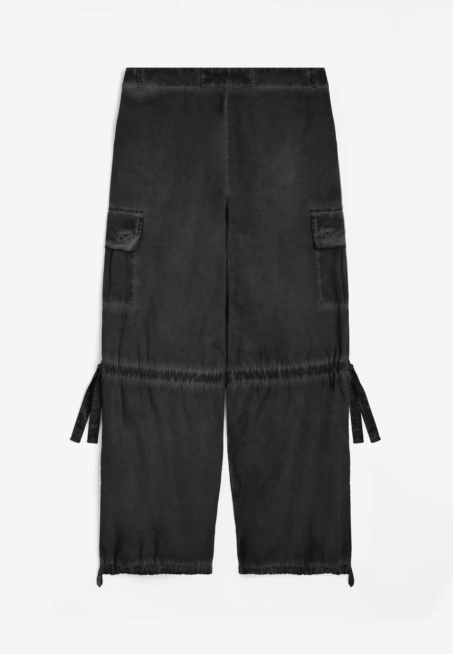 Pantalon cargo pour femmes en popeline à effet usé 6/7