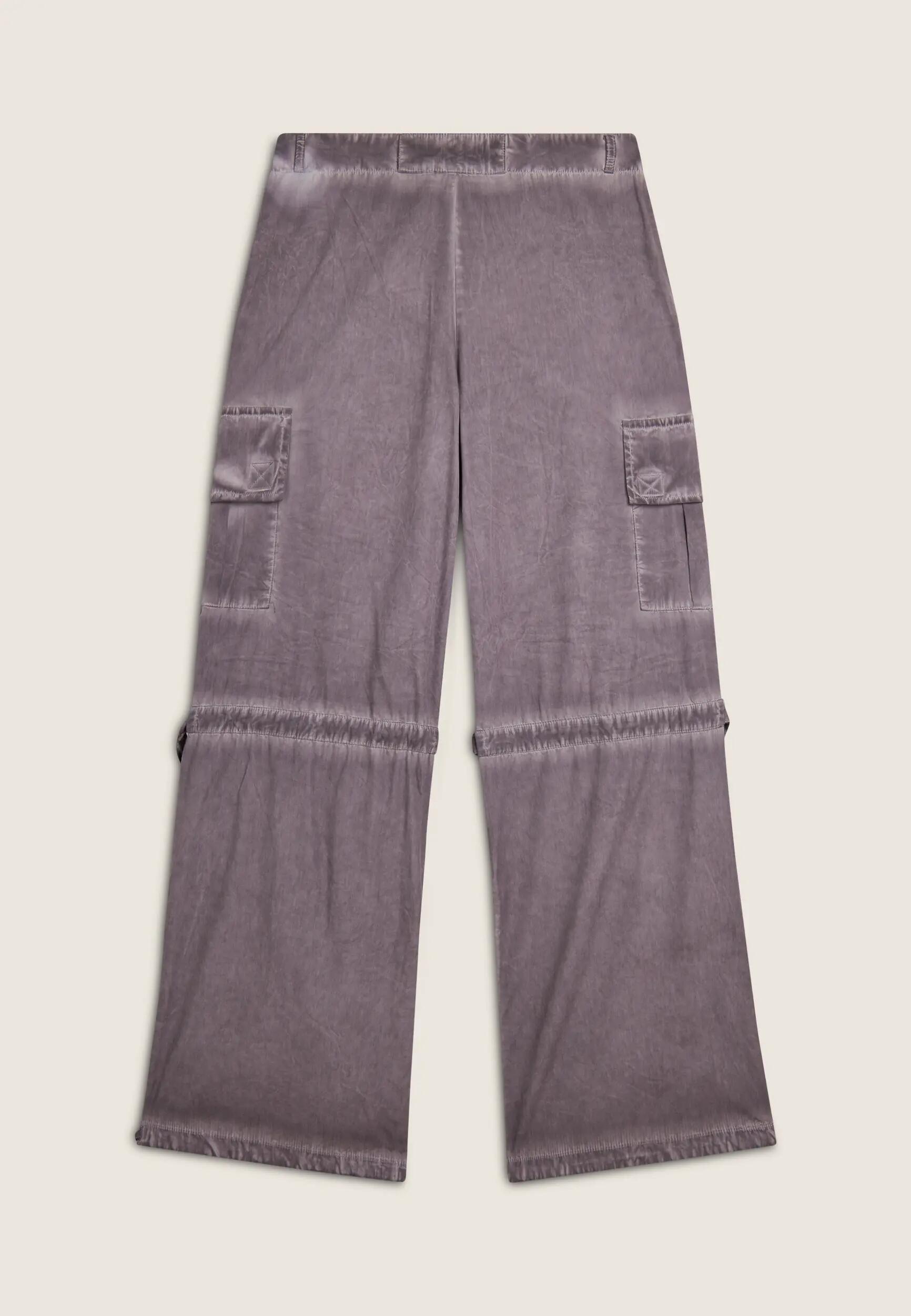 Pantalon cargo pour femmes en popeline à effet usé 6/7