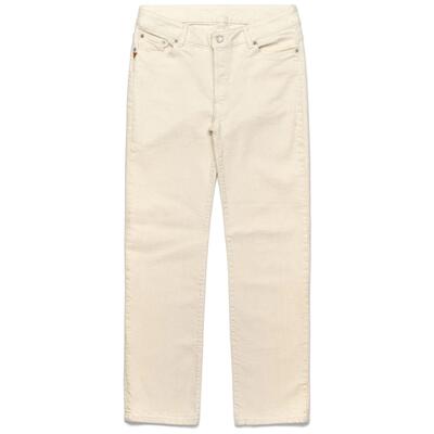 Pantaloni da donna in cotone beige da jeans
