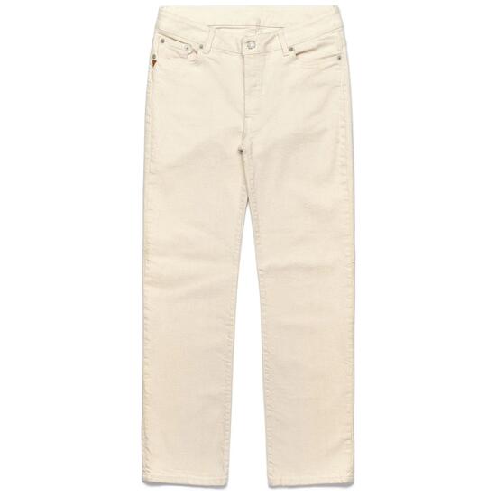 Pantaloni da donna in cotone beige da jeans