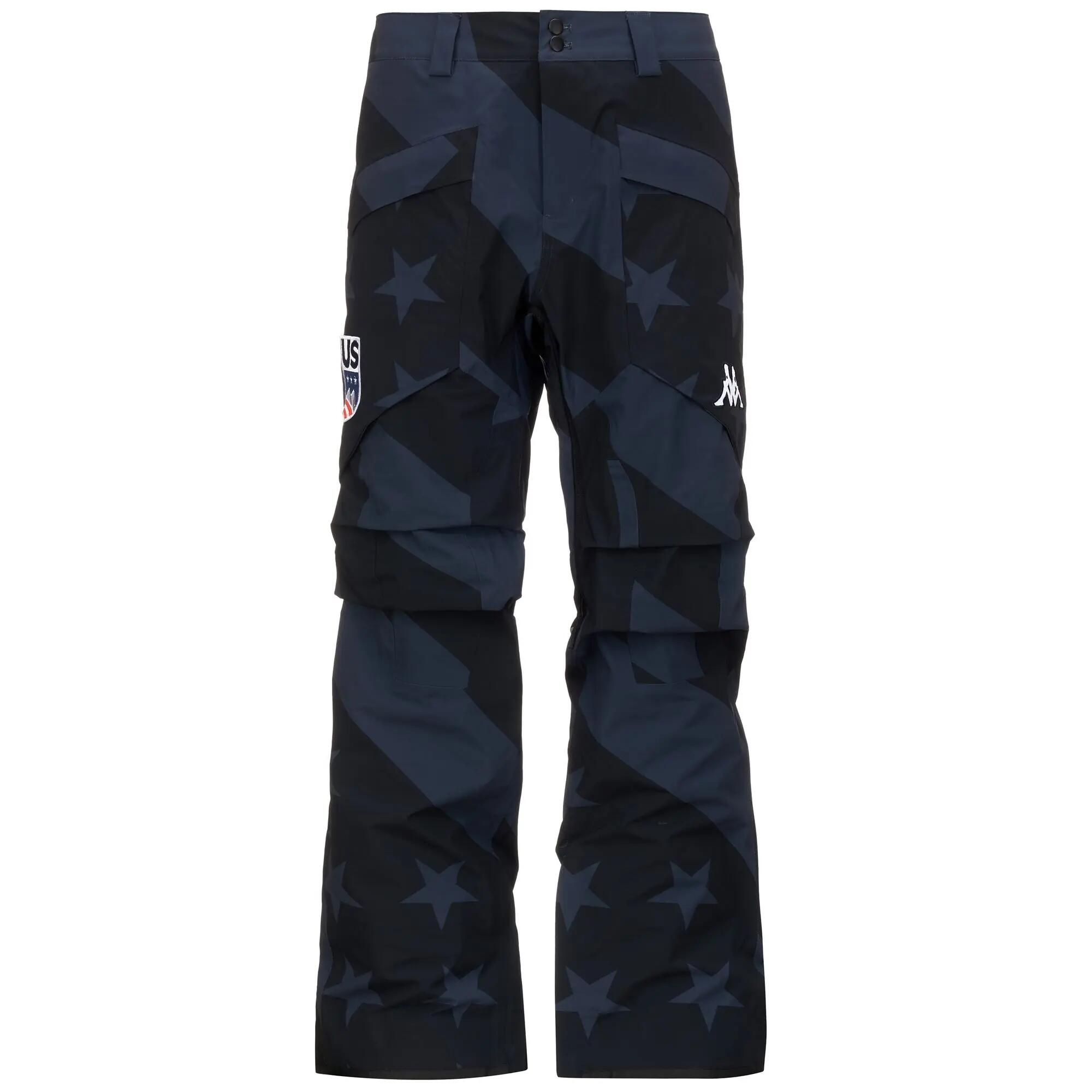 Pantaloni da uomo donna in poliestere blu da snowboard 2/7