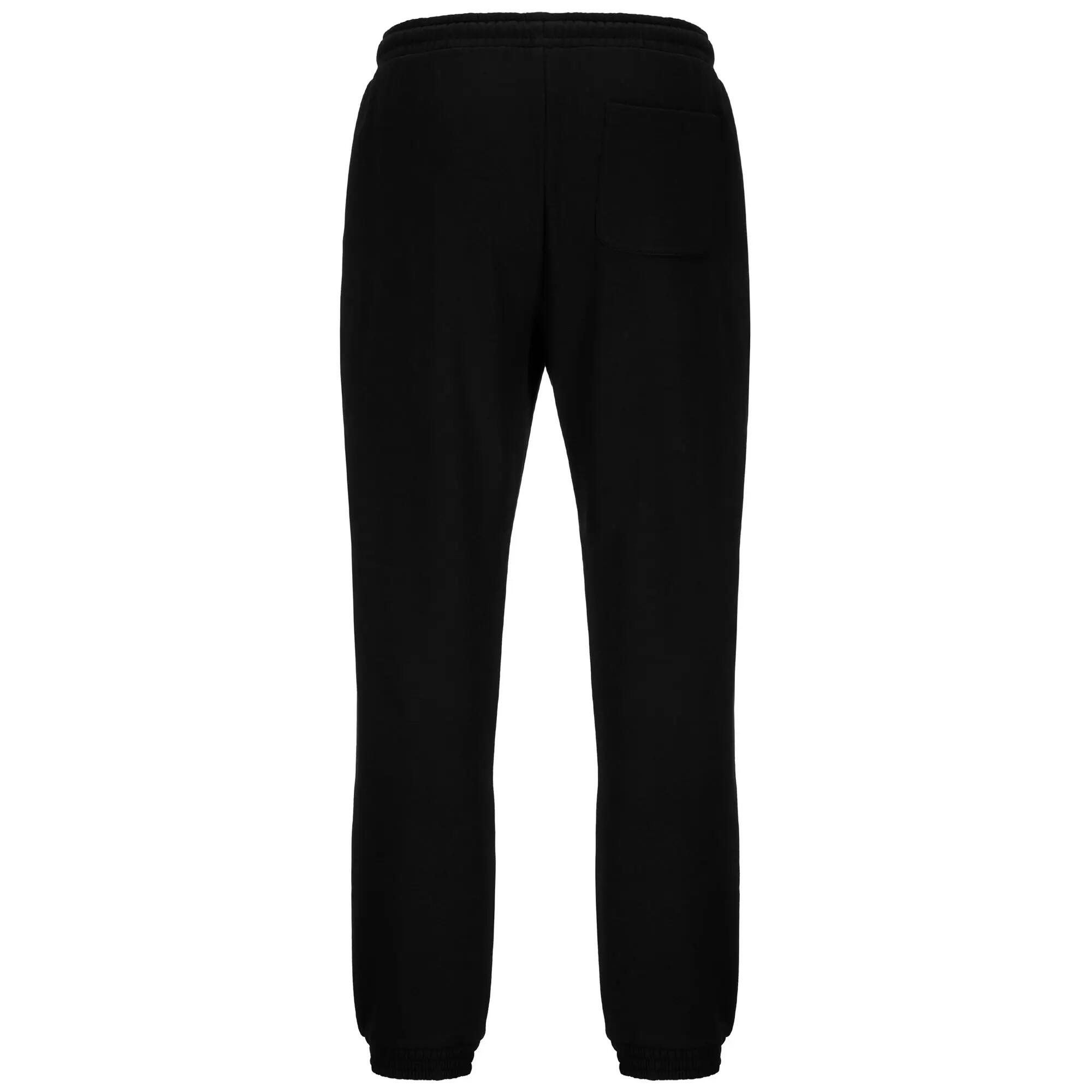 Pantaloni tuta da uomo in cotone nero da sportivo 3/5