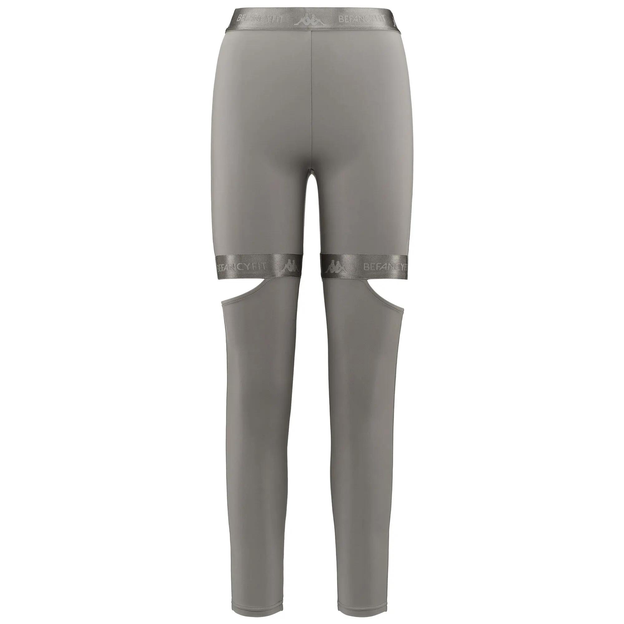 Pantaloni tuta da donna in nylon grigio da sport street 2/7