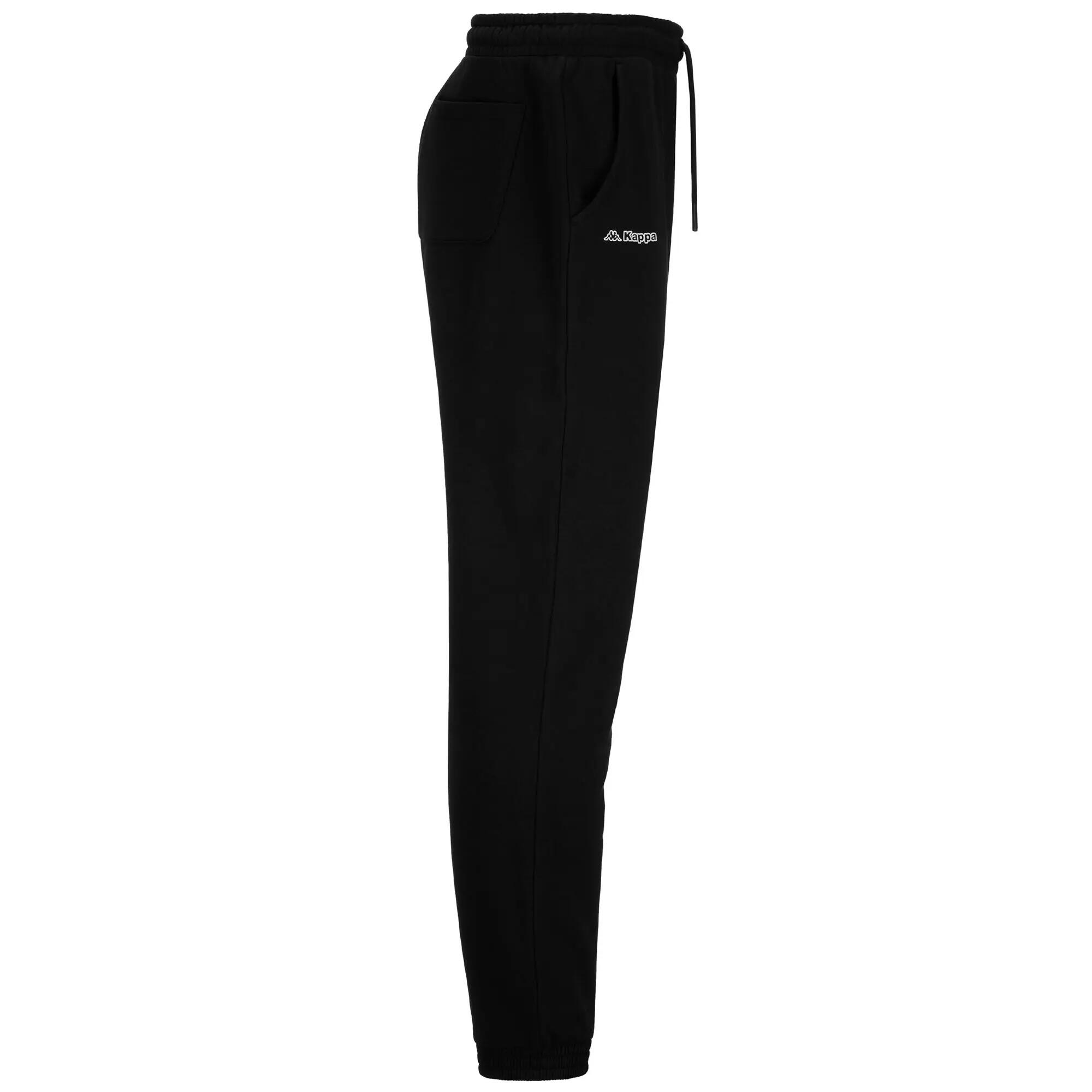 Pantaloni tuta da uomo in cotone nero da sportivo 2/5