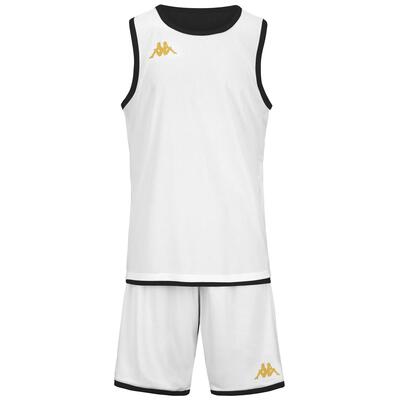 Completo canotta pantaloncino da uomo in poliestere rosso da basket