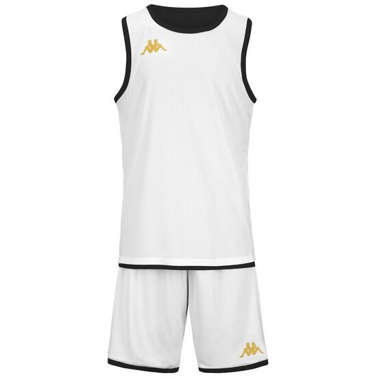 Completo canotta pantaloncino da uomo in poliestere rosso da basket