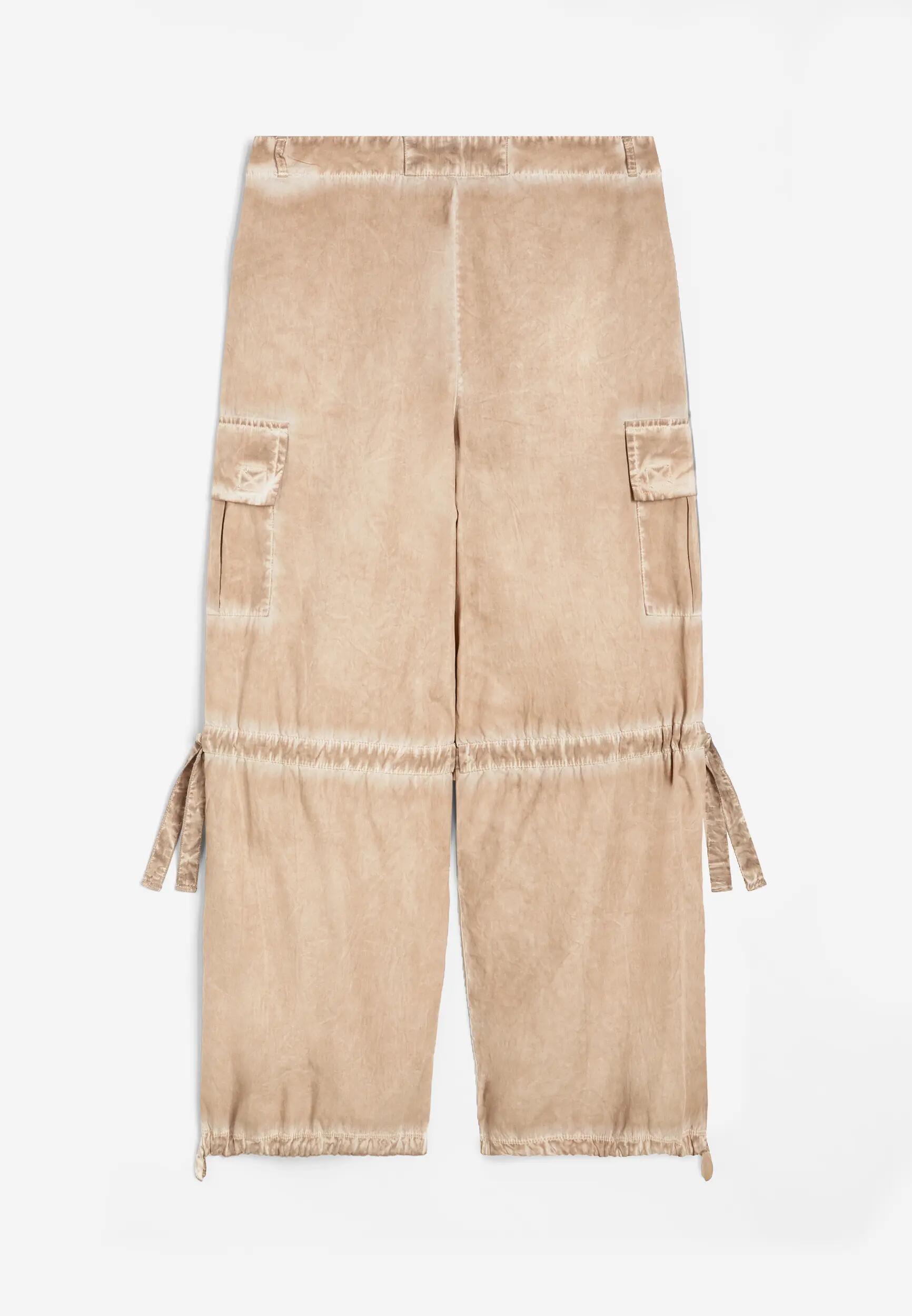 Pantalon cargo pour femmes en popeline à effet usé 6/7