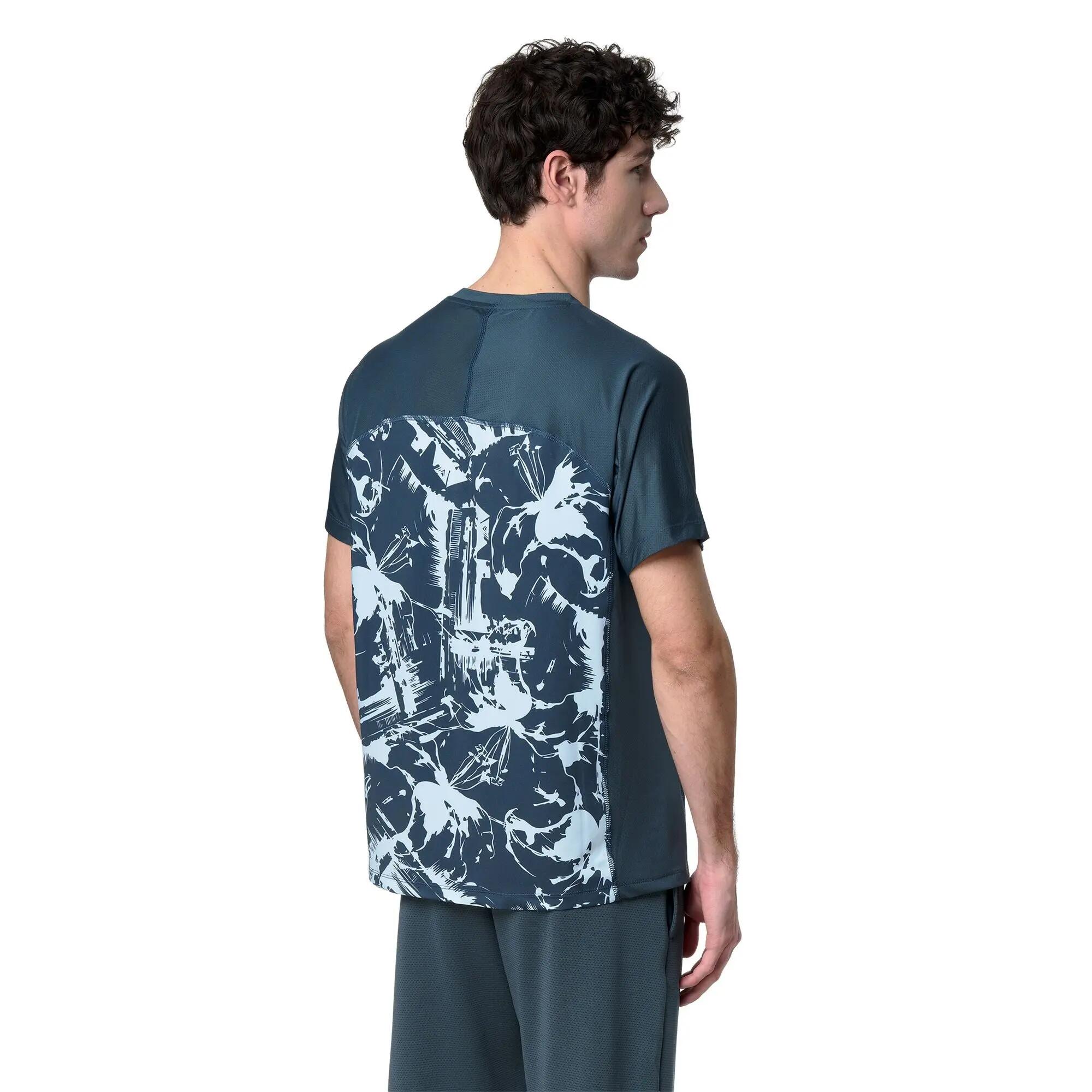 T-shirt da uomo in poliestere blu da training 6/7