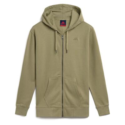 Felpa con cappuccio e zip da uomo in cotone blu da lifestyle