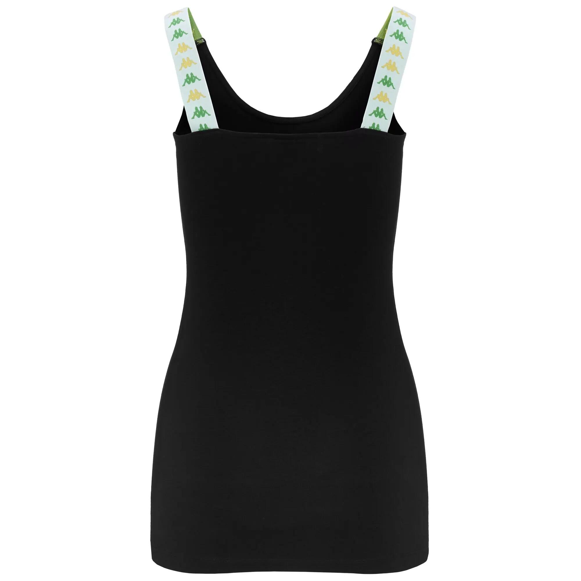Vestito da bambina in cotone nero da streetwear sportivo 3/5
