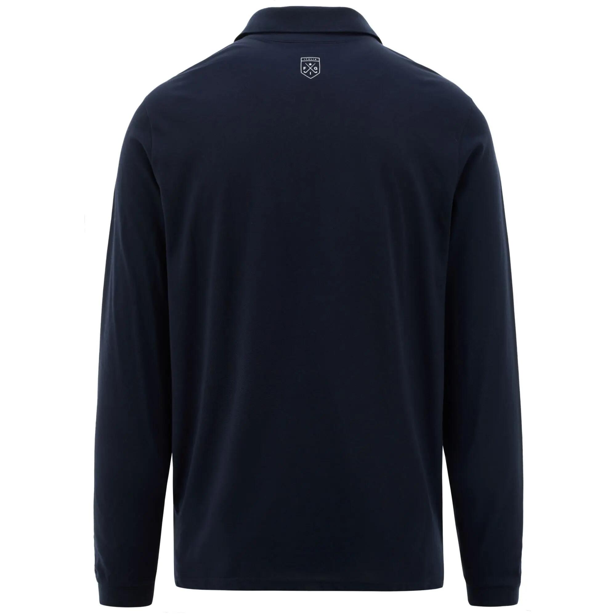 Polo da uomo donna in cotone blu da golf 3/5