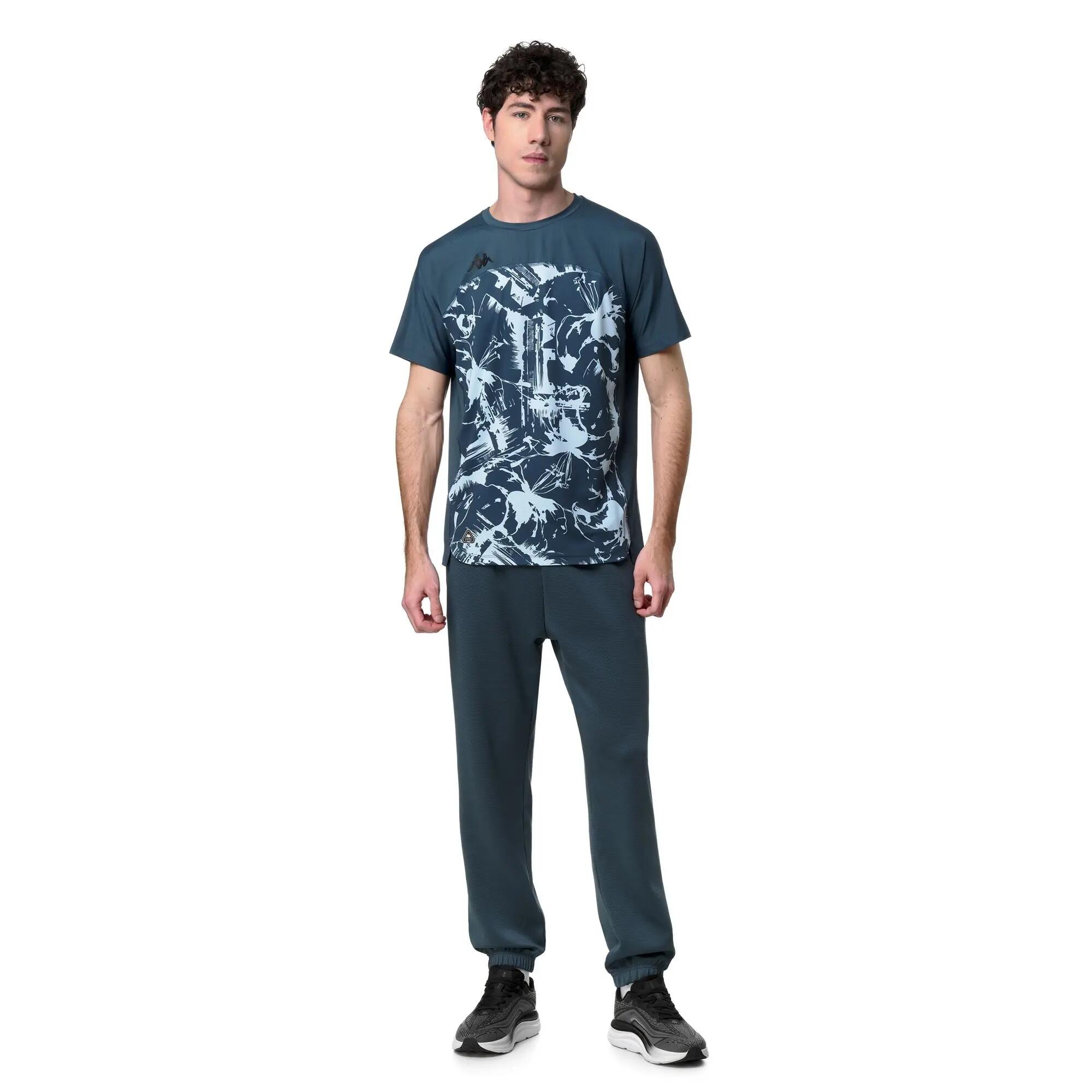 T-shirt da uomo in poliestere blu da training 4/7