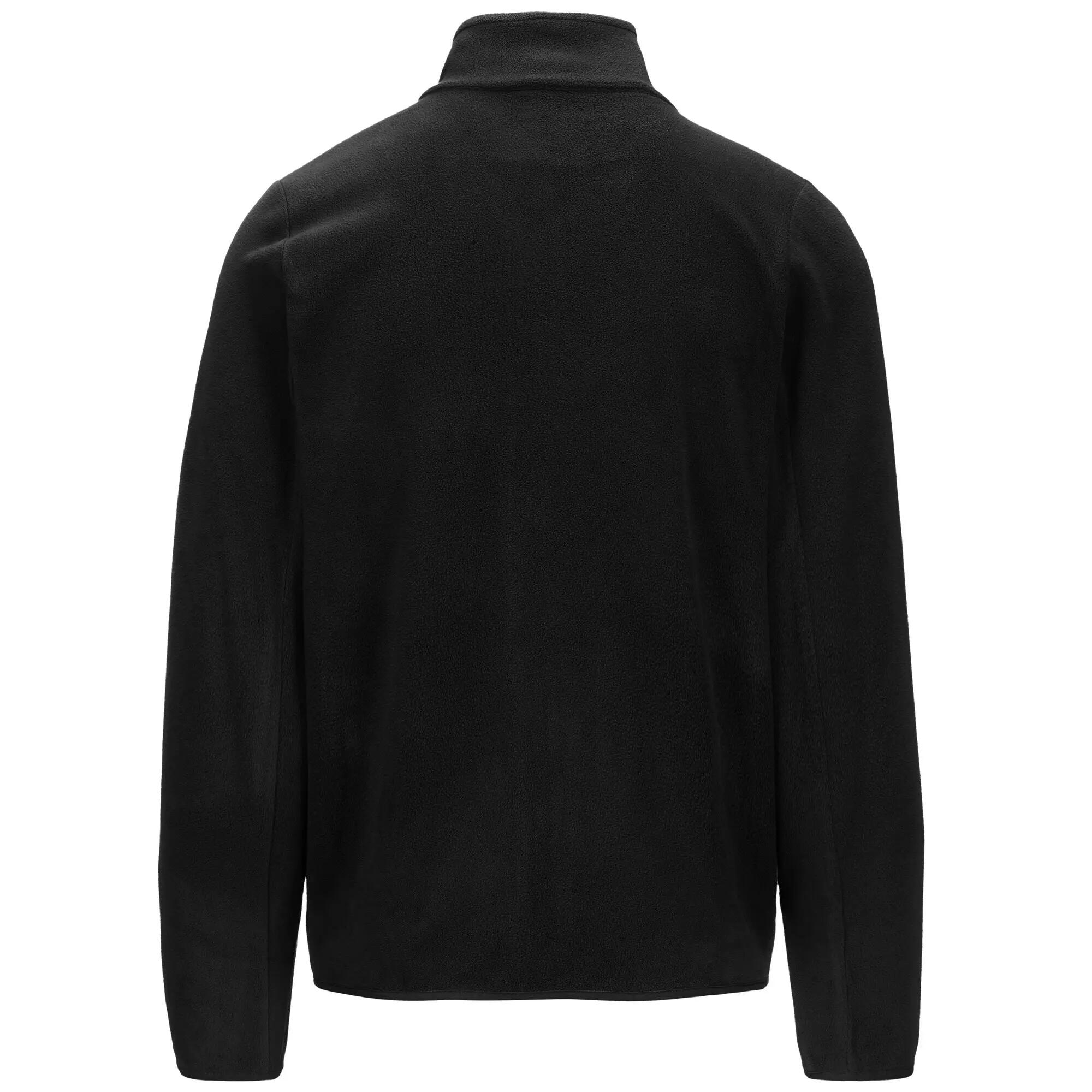 Felpa con zip da uomo in poliestere nero da sportivo 3/5