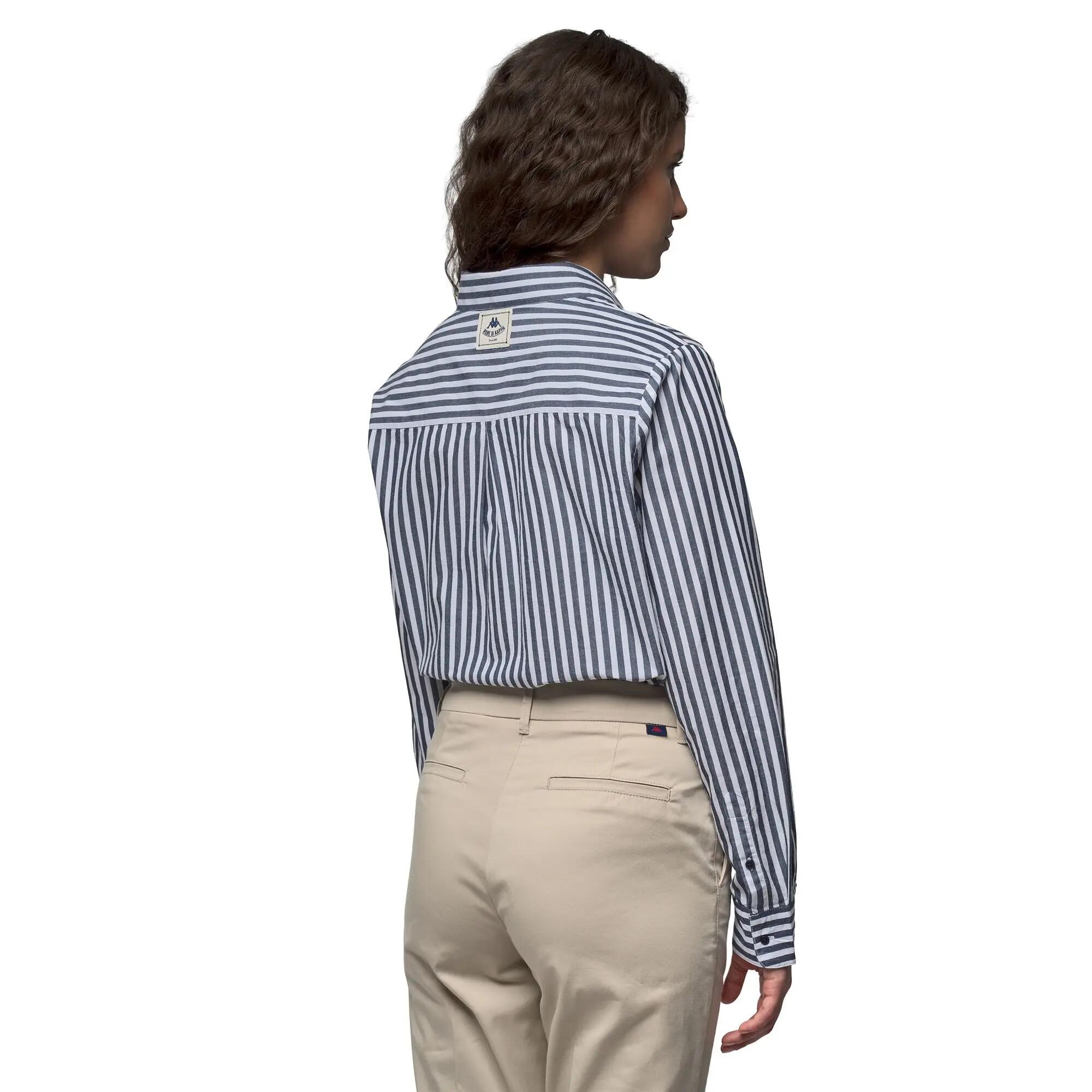 Camicia da donna in cotone blu da casual 5/6