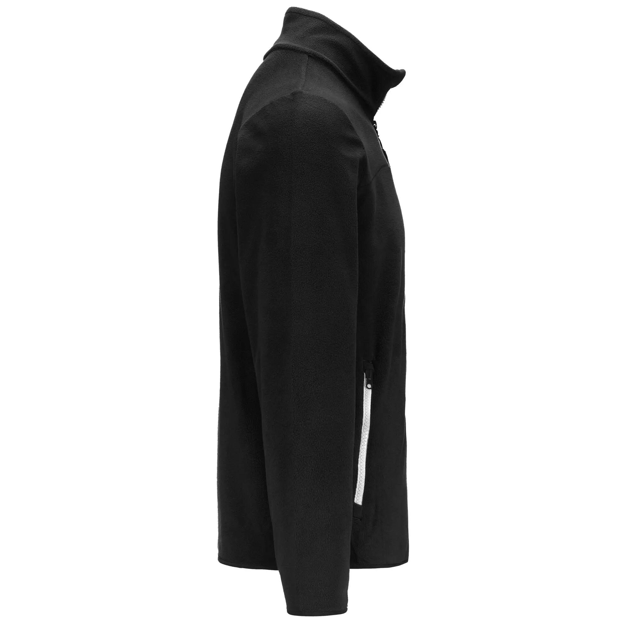 Felpa con zip da uomo in poliestere nero da sportivo 2/5