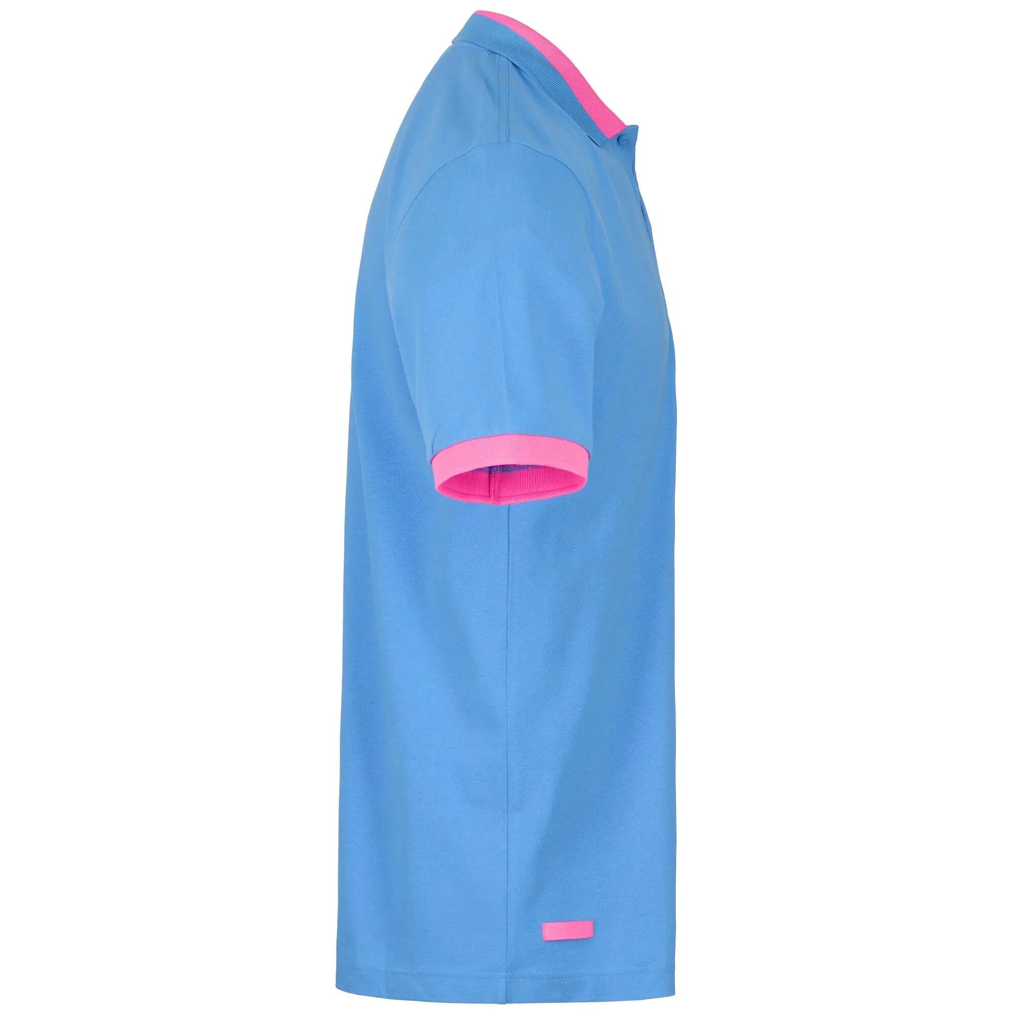 Polo da uomo in cotone blu da sportivo 2/5