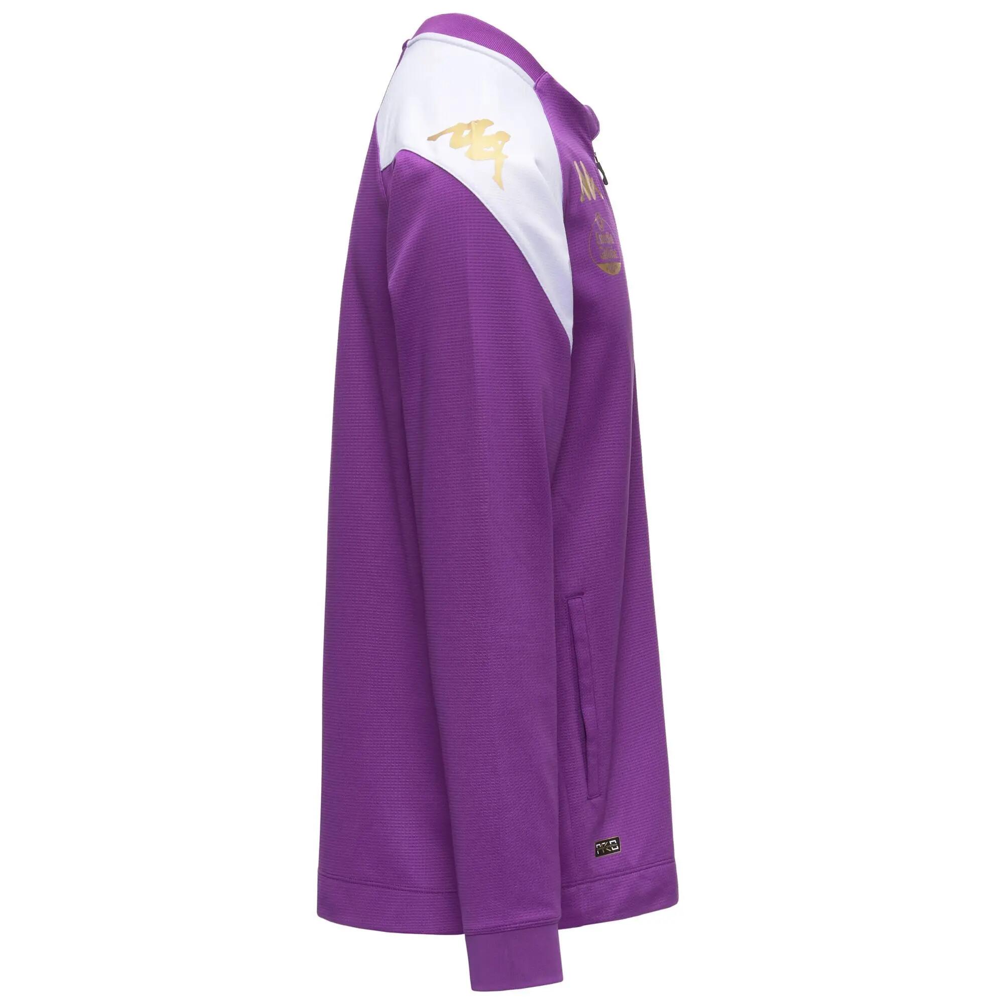 Sweat-shirt zippé pour garçon violet pour football 2/3