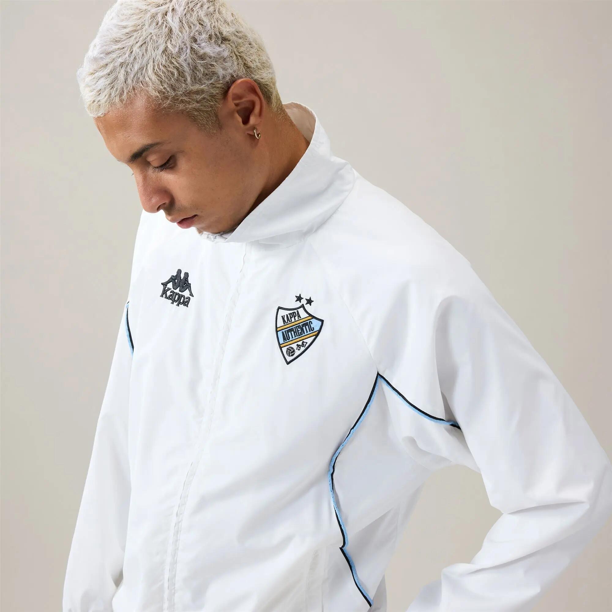 Sweat-shirt zippé pour homme blanc pour streetwear sportif 5/6