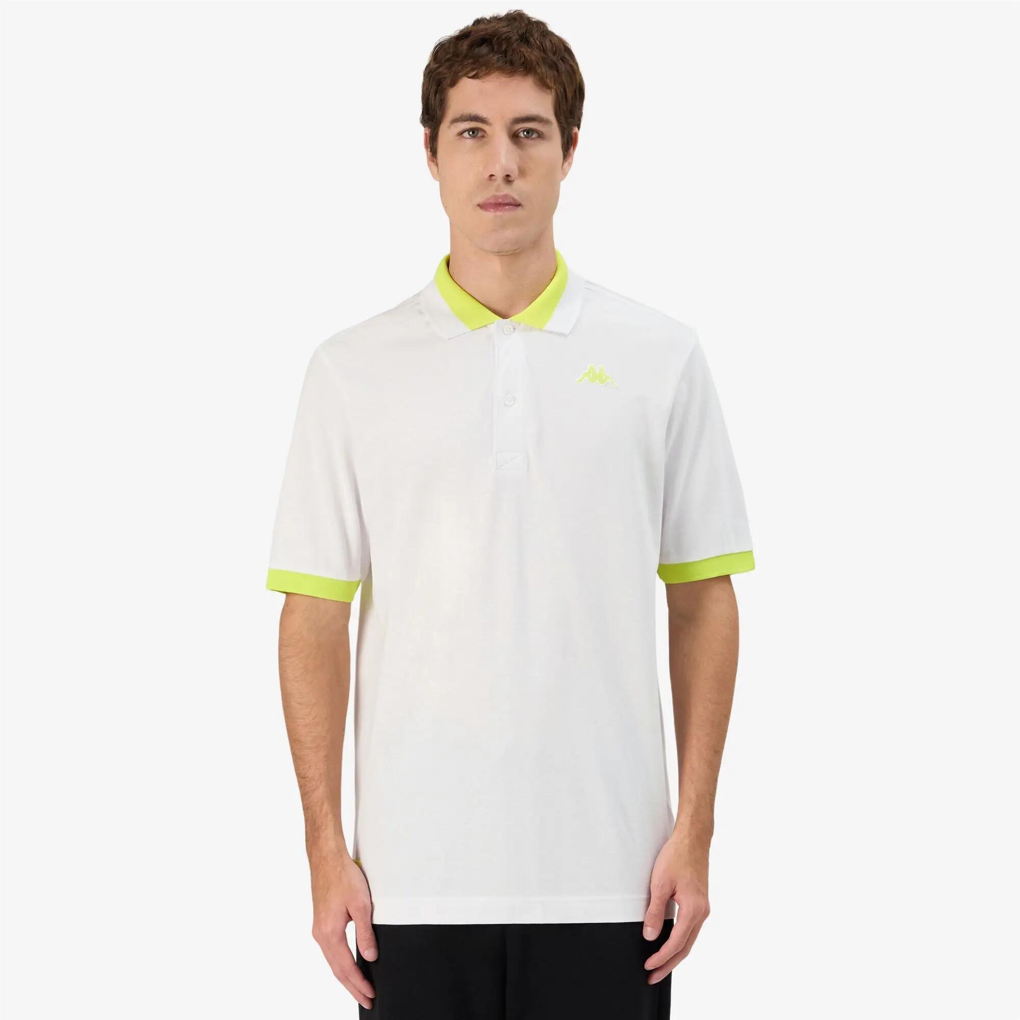 Polo da uomo in cotone bianco da sportivo 5/7