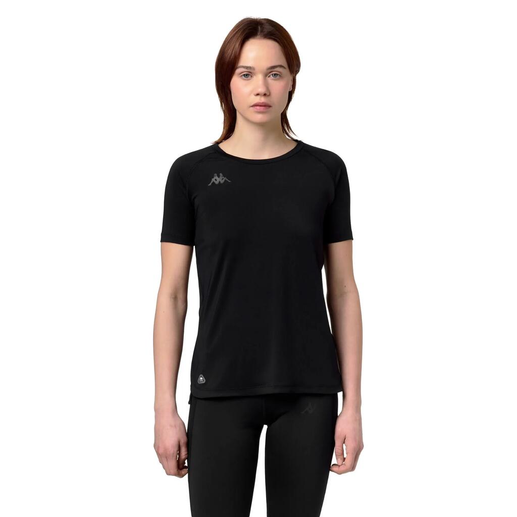 Women's Black T-shirt Kappa
