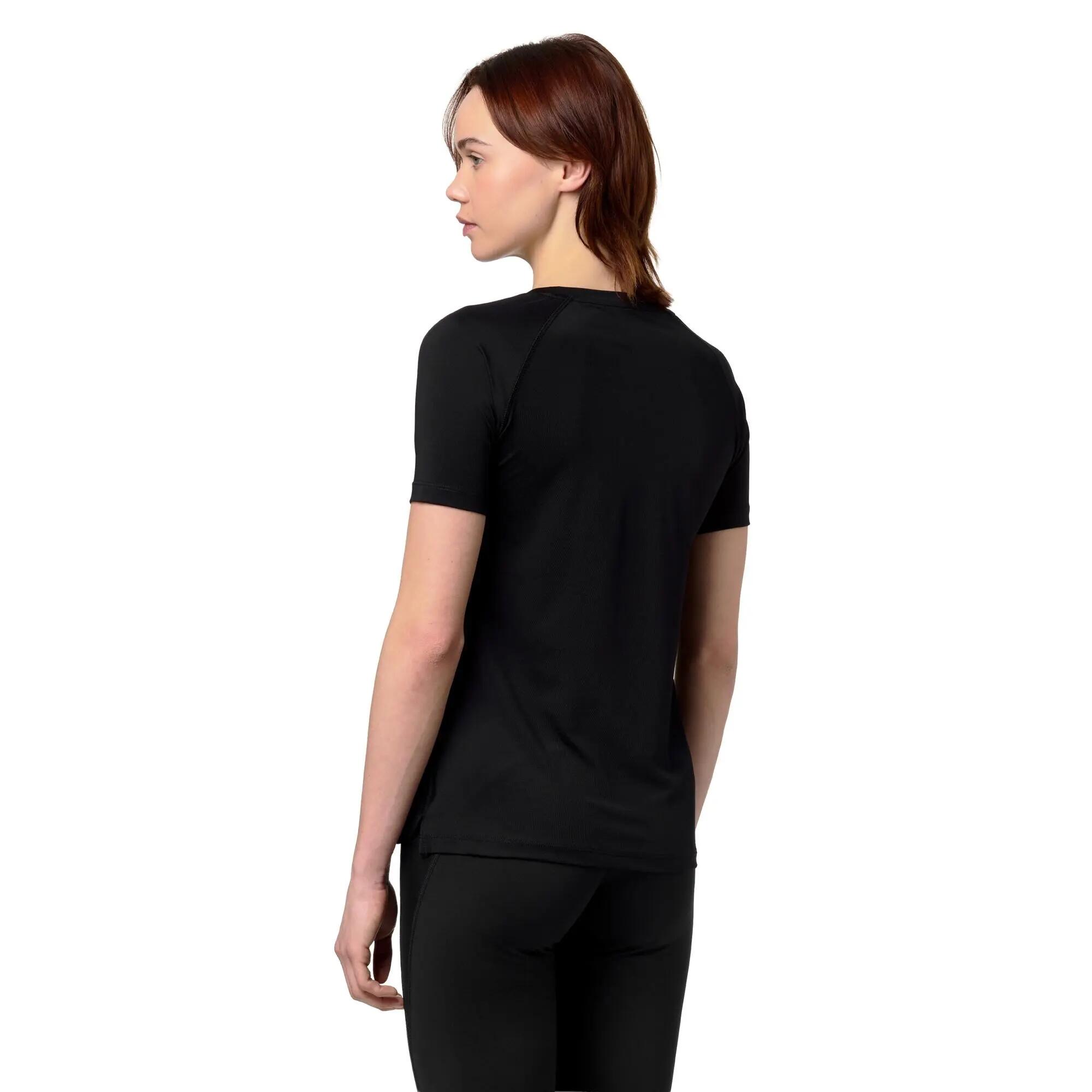 T-shirt da donna in poliestere nero da training 6/6