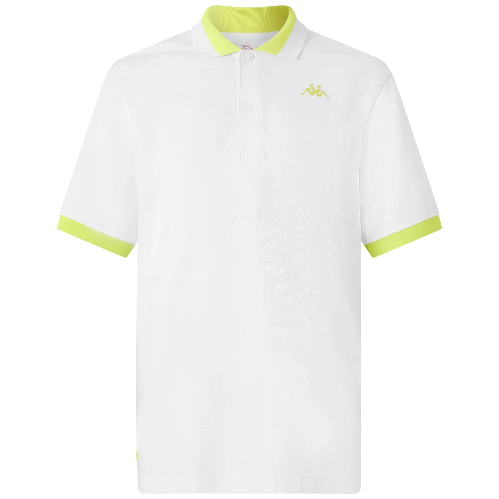 Polo da uomo in cotone bianco da sportivo 2/7