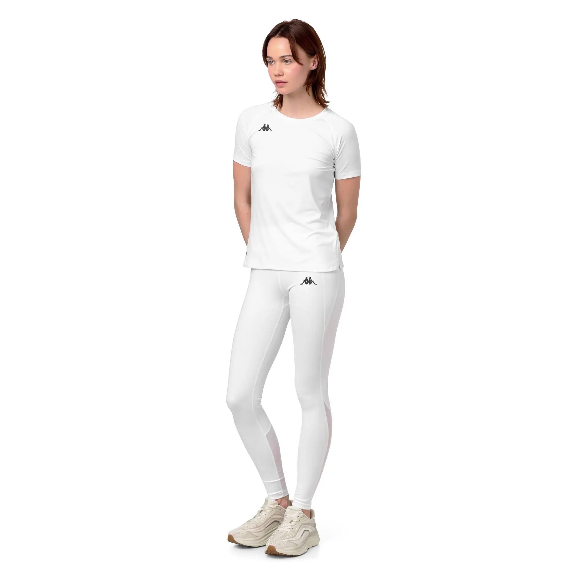 T-shirt da donna in poliestere bianco da training 4/6