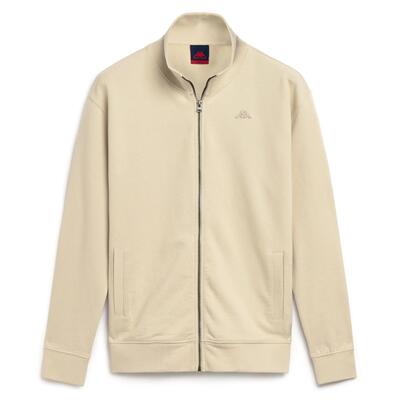 Felpa con zip da uomo in cotone verde da lifestyle