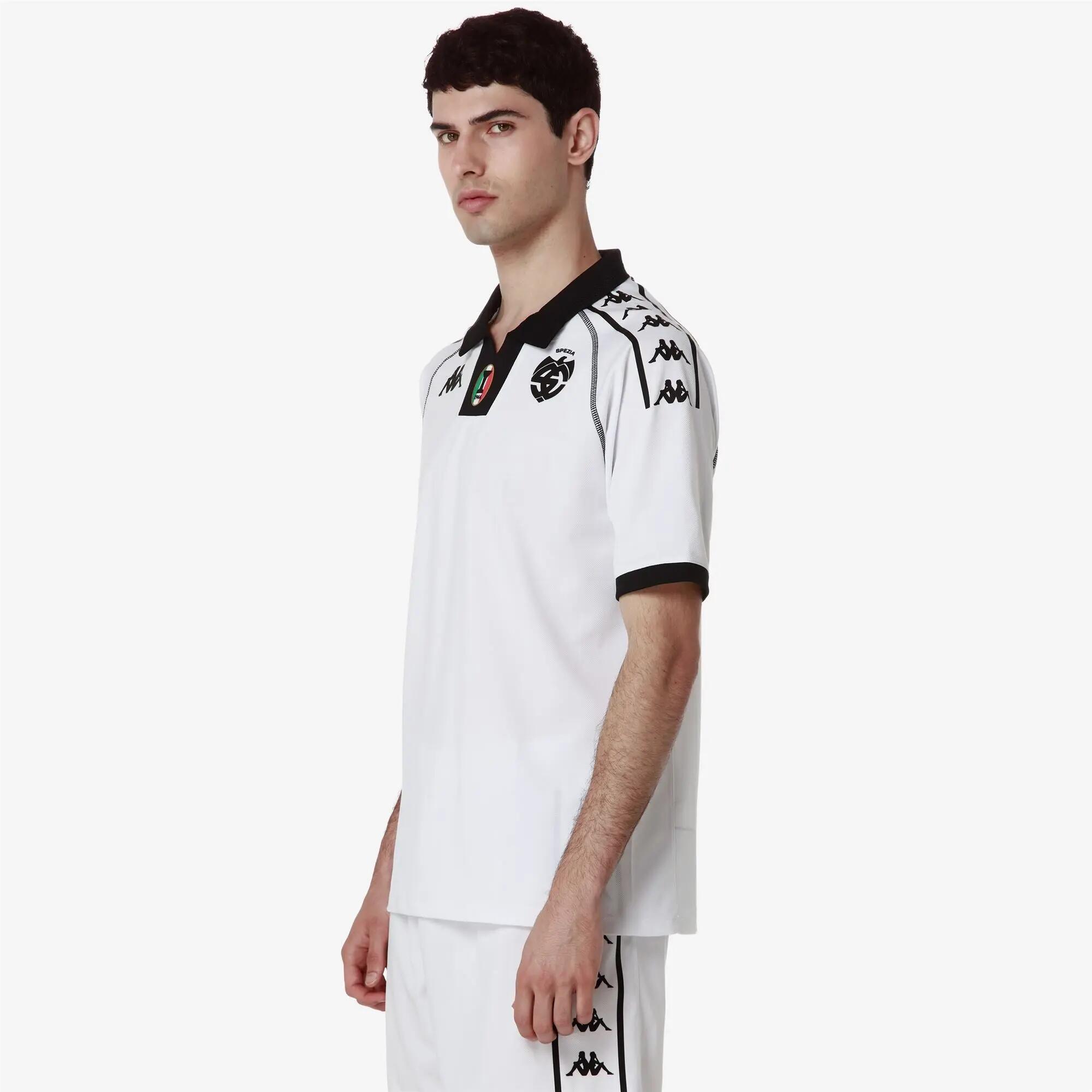 T-shirt da bambino in poliestere riciclato bianco da calcio 6/7