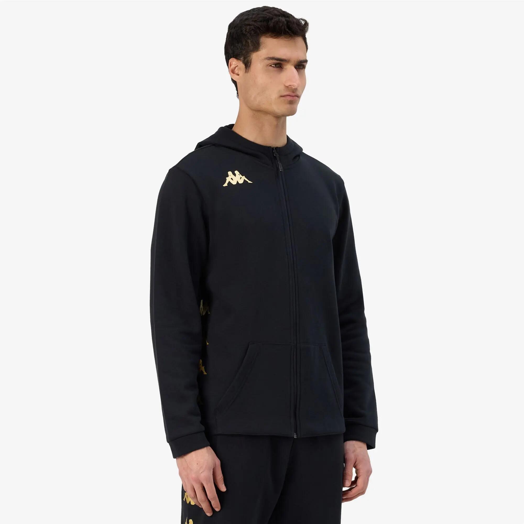 Felpa da bambino in cotone nero da calcio 6/7