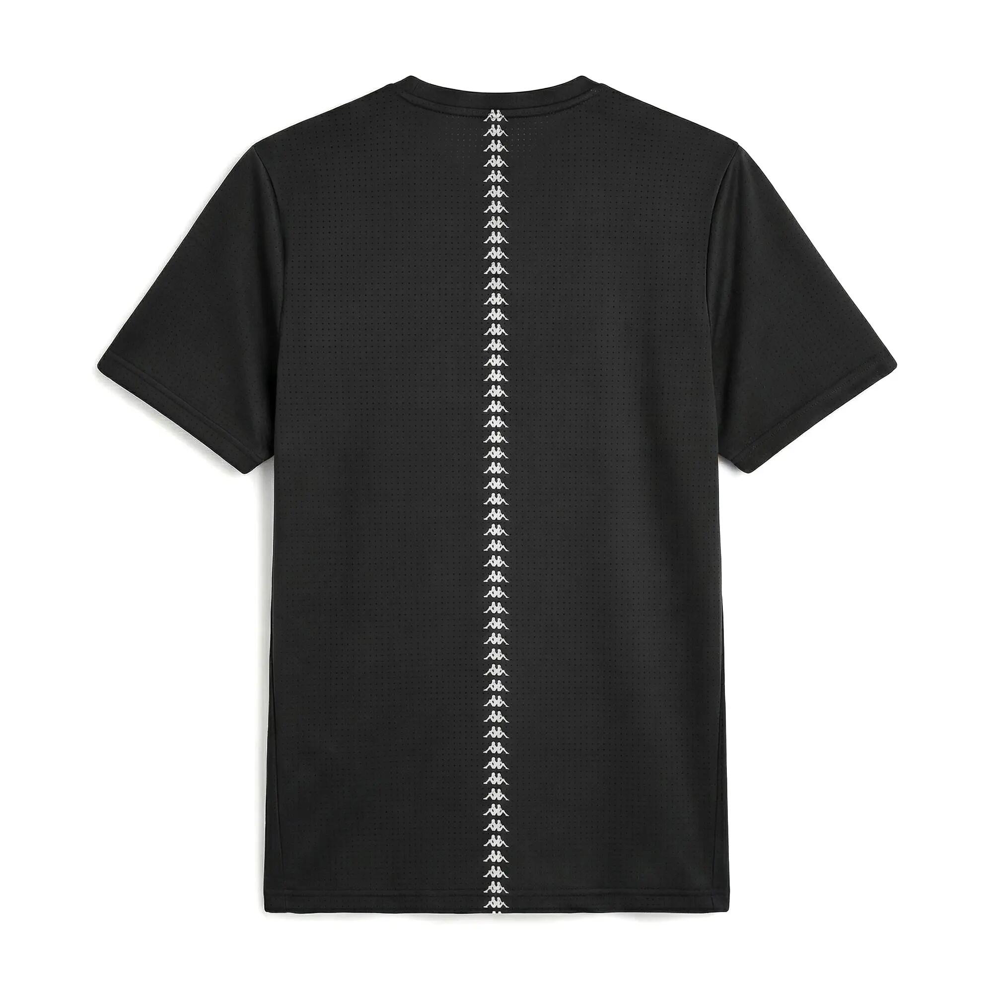 T-shirt da uomo in poliestere nero da running 2/2