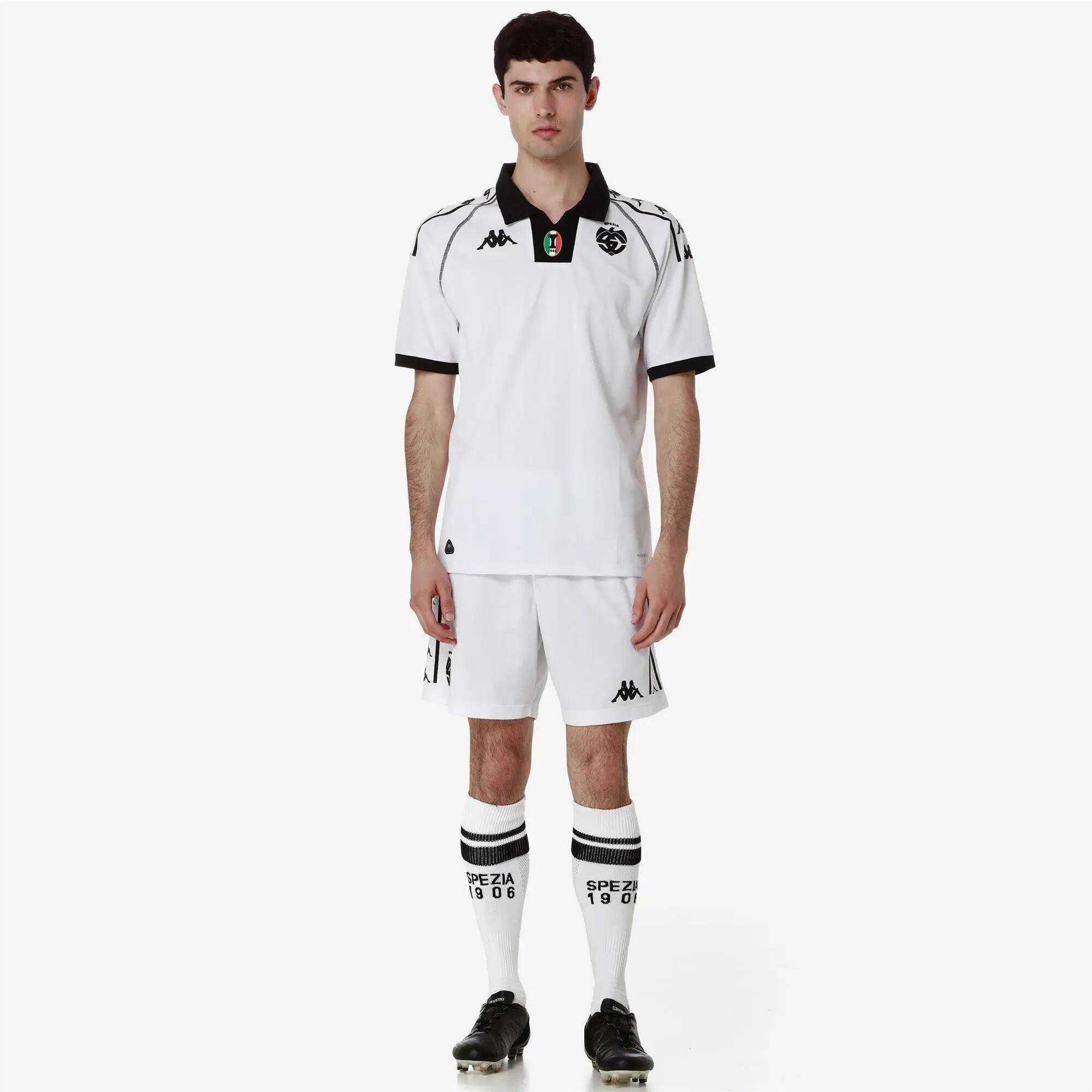 T-shirt da bambino in poliestere riciclato bianco da calcio 4/7
