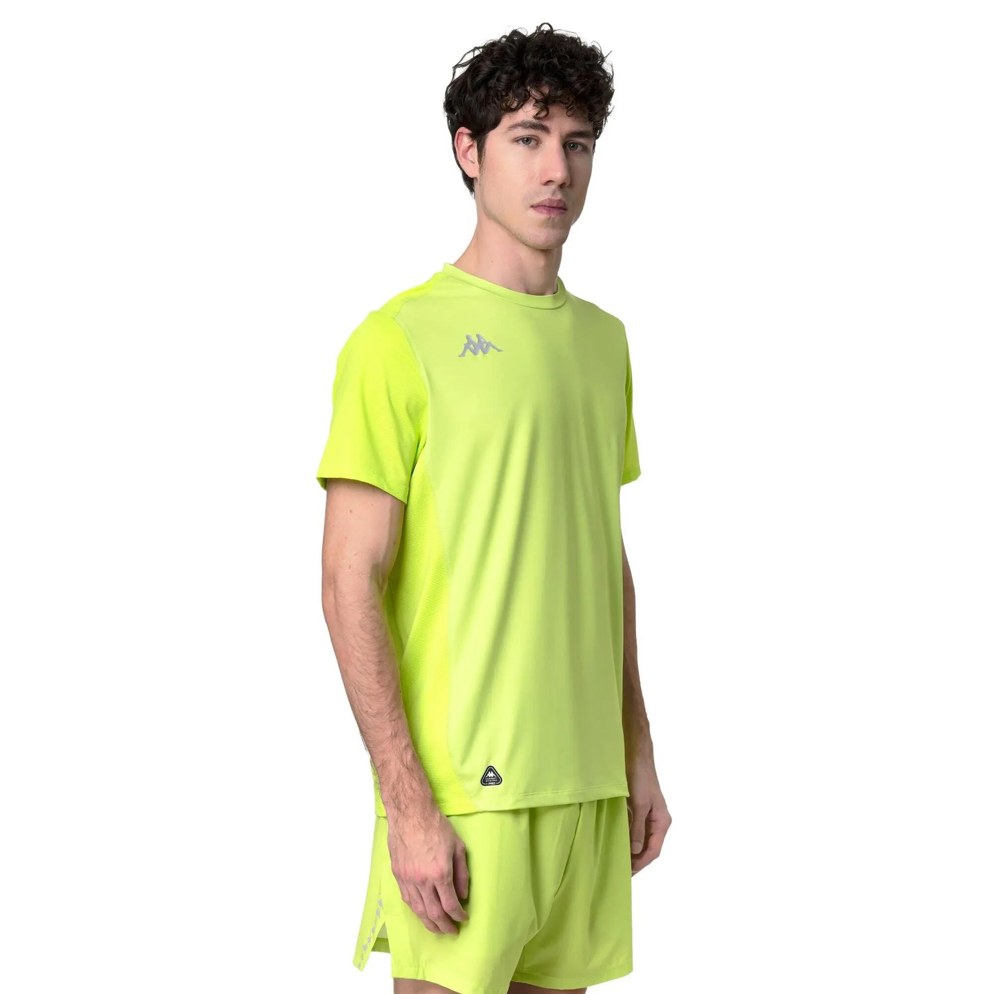 T-shirt da uomo in poliestere verde da running 5/6