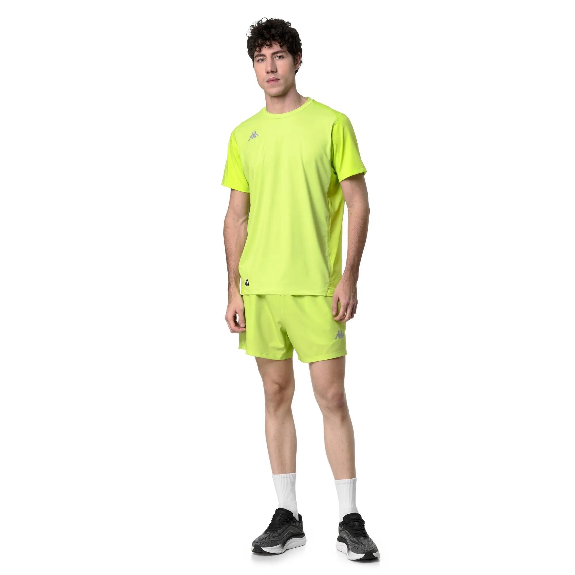 T-shirt da uomo in poliestere verde da running 4/6