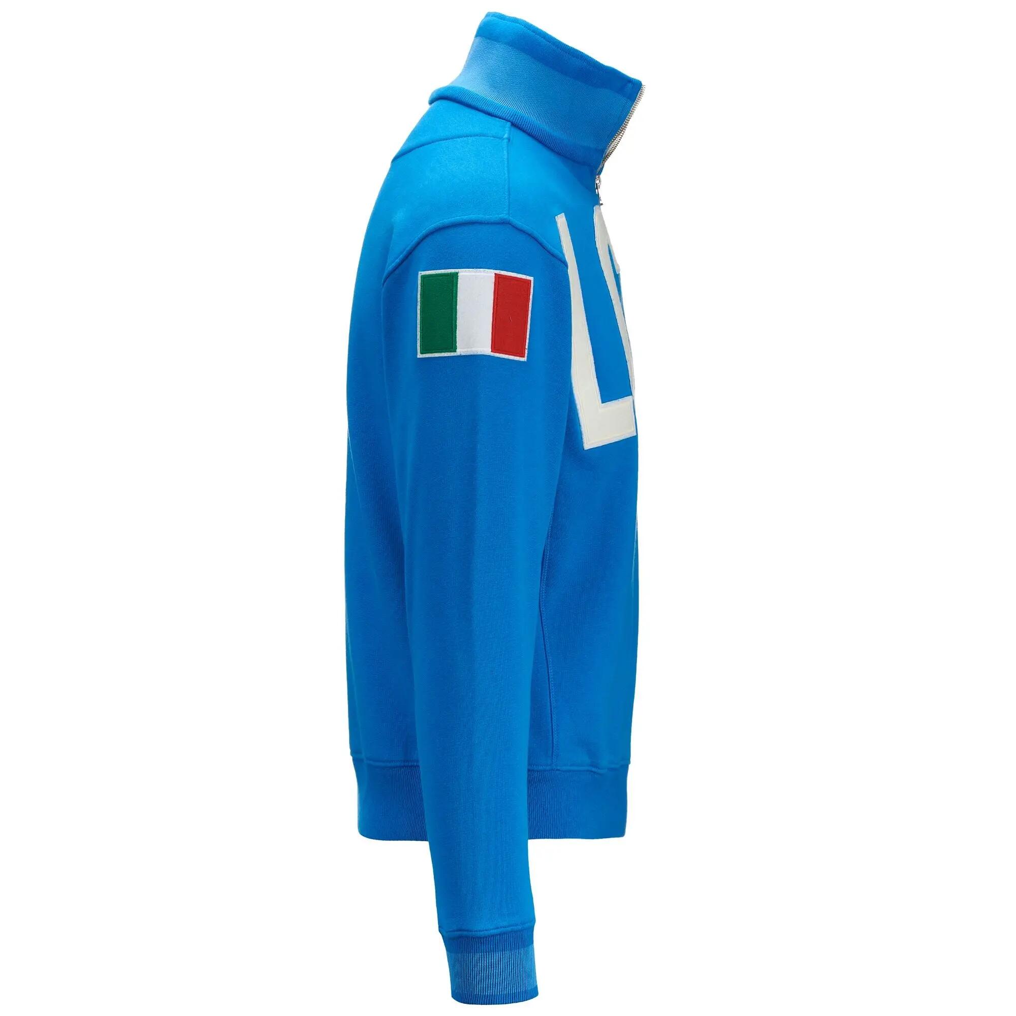 Sweat-shirt zippé pour homme bleu pour sport street 2/6