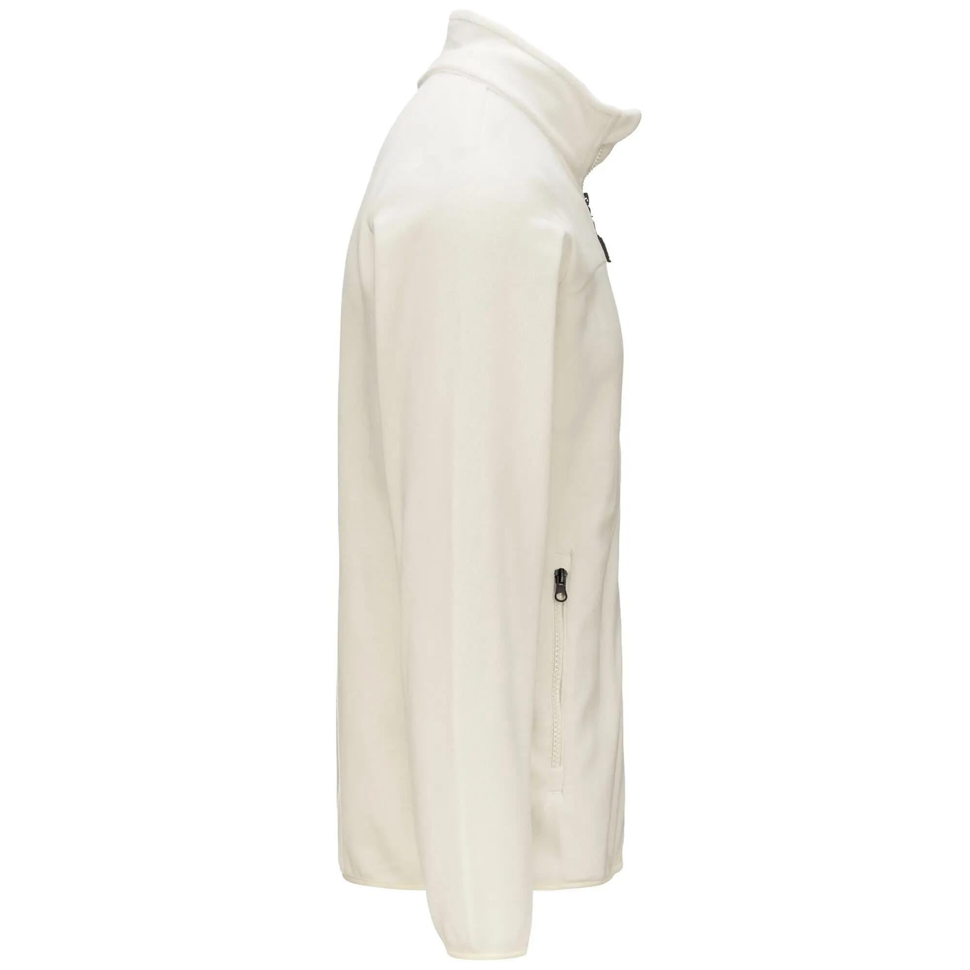 Felpa con zip da uomo in poliestere bianco da sportivo 2/5