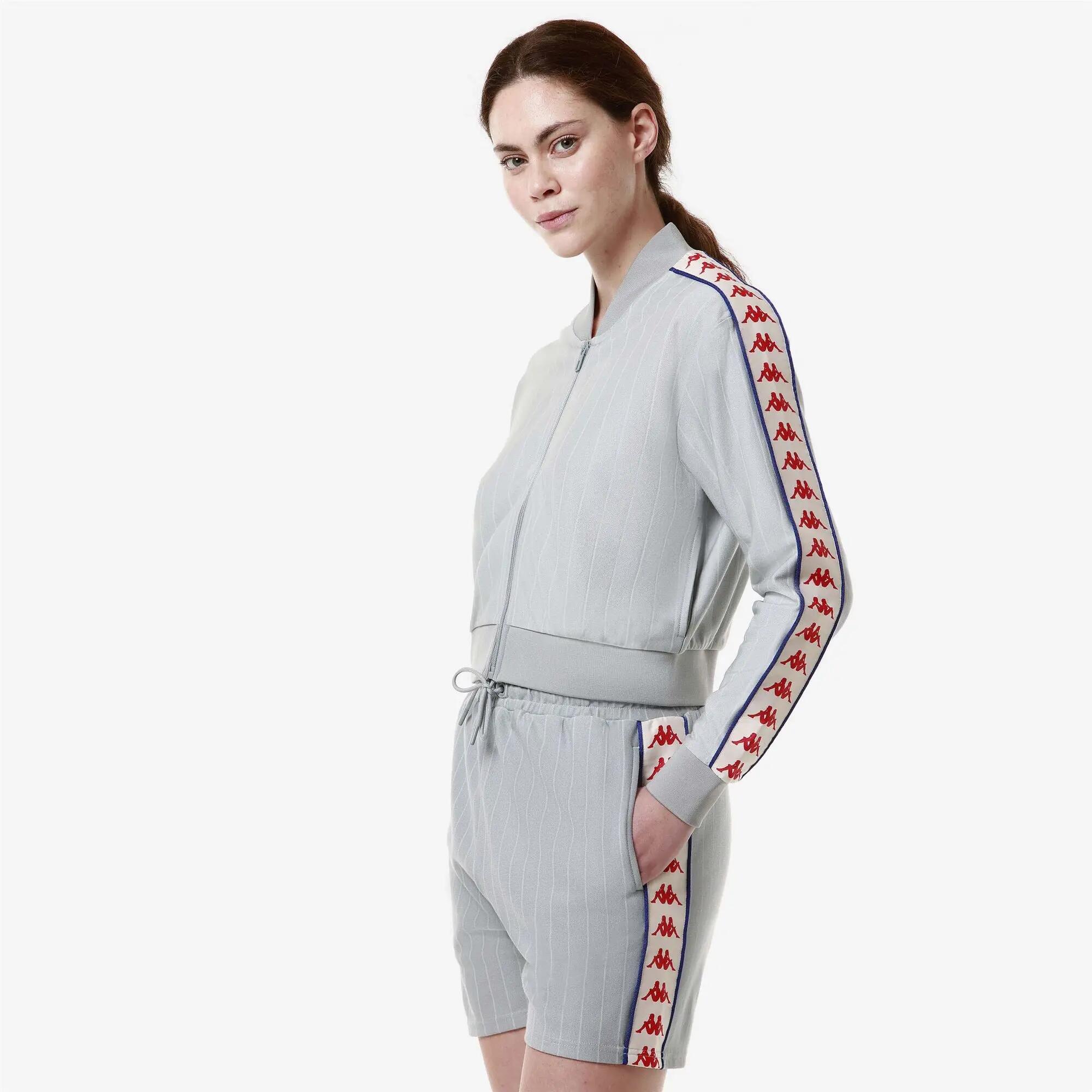 Sweat-shirt zippé pour femme gris pour sport street 6/7