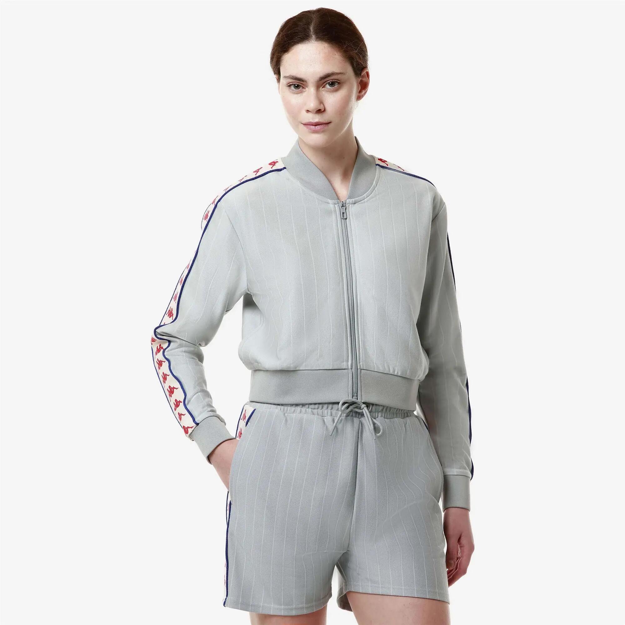 Sweat-shirt zippé pour femme gris pour sport street 5/7