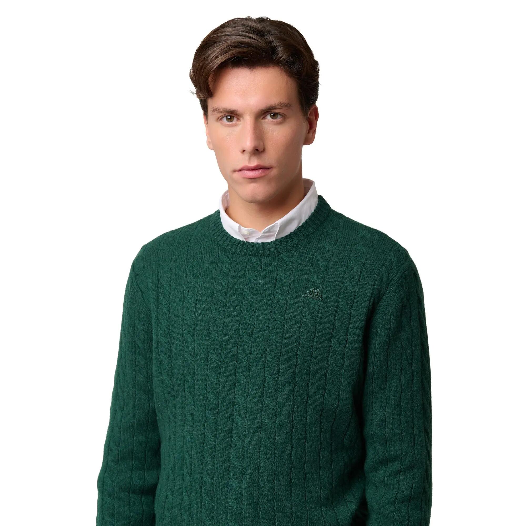 Maglione da uomo in lana verde da lifestyle 6/6