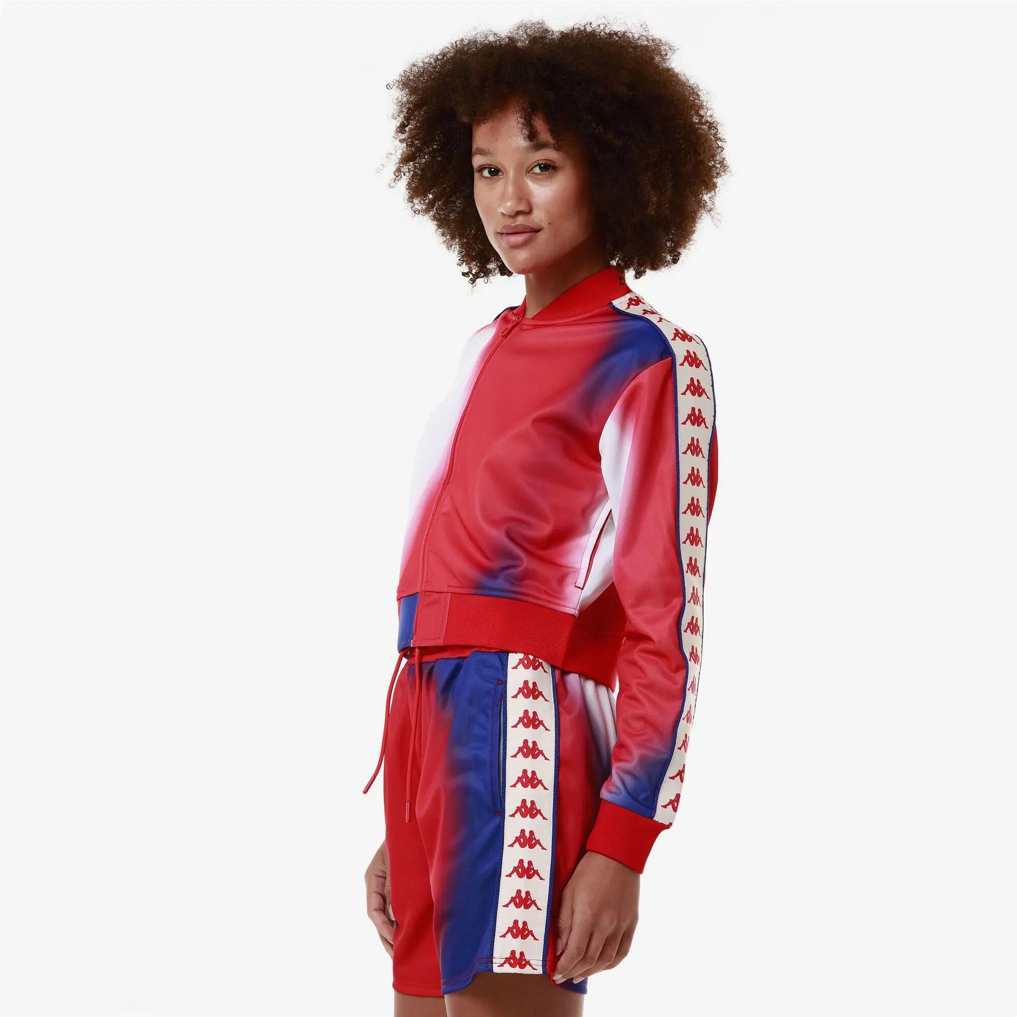 Sweat-shirt zippé pour femme rouge pour sport street 6/7