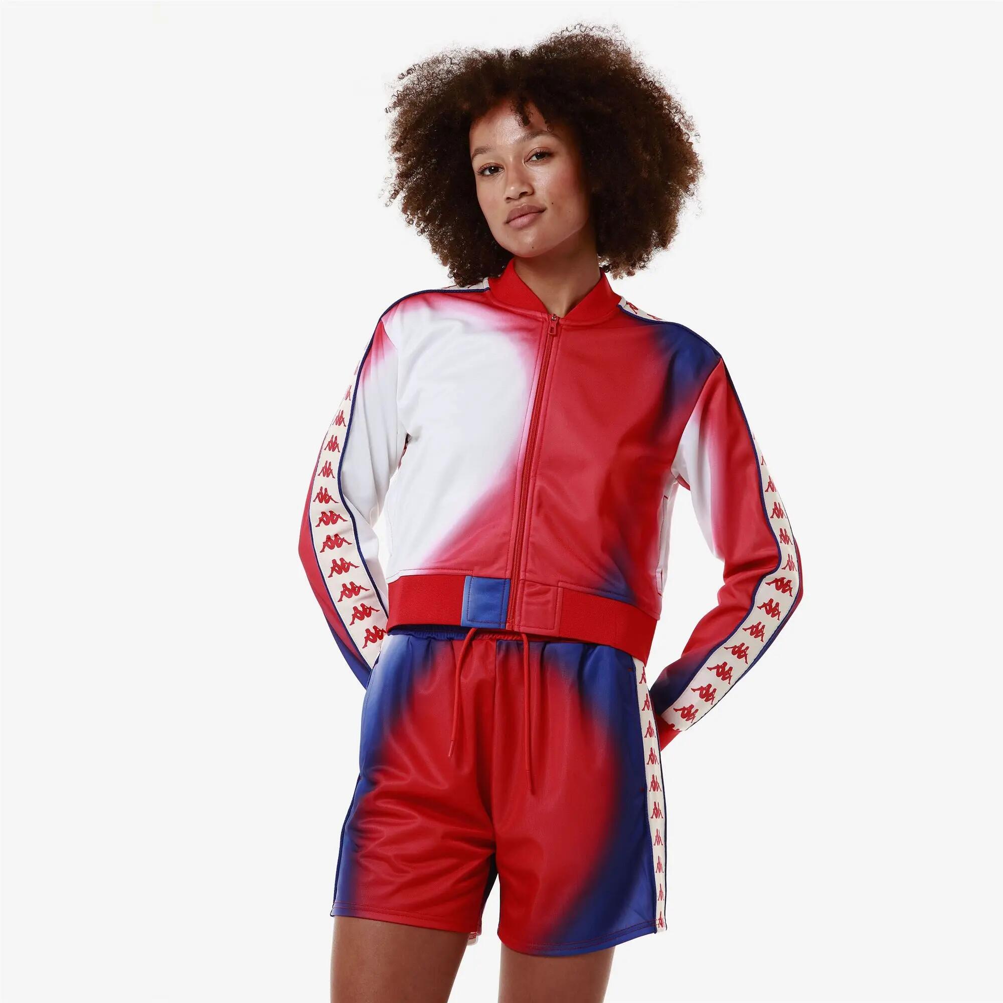 Sweat-shirt zippé pour femme rouge pour sport street 5/7