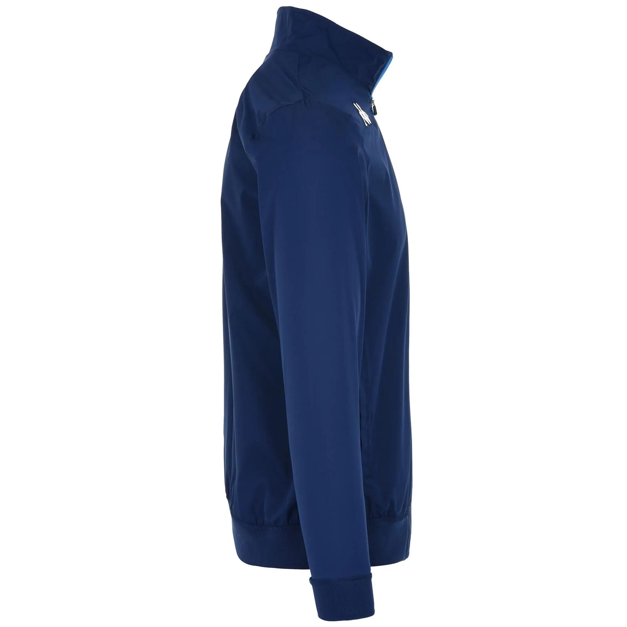 Felpa con zip da uomo in poliestere blu da calcio 2/5