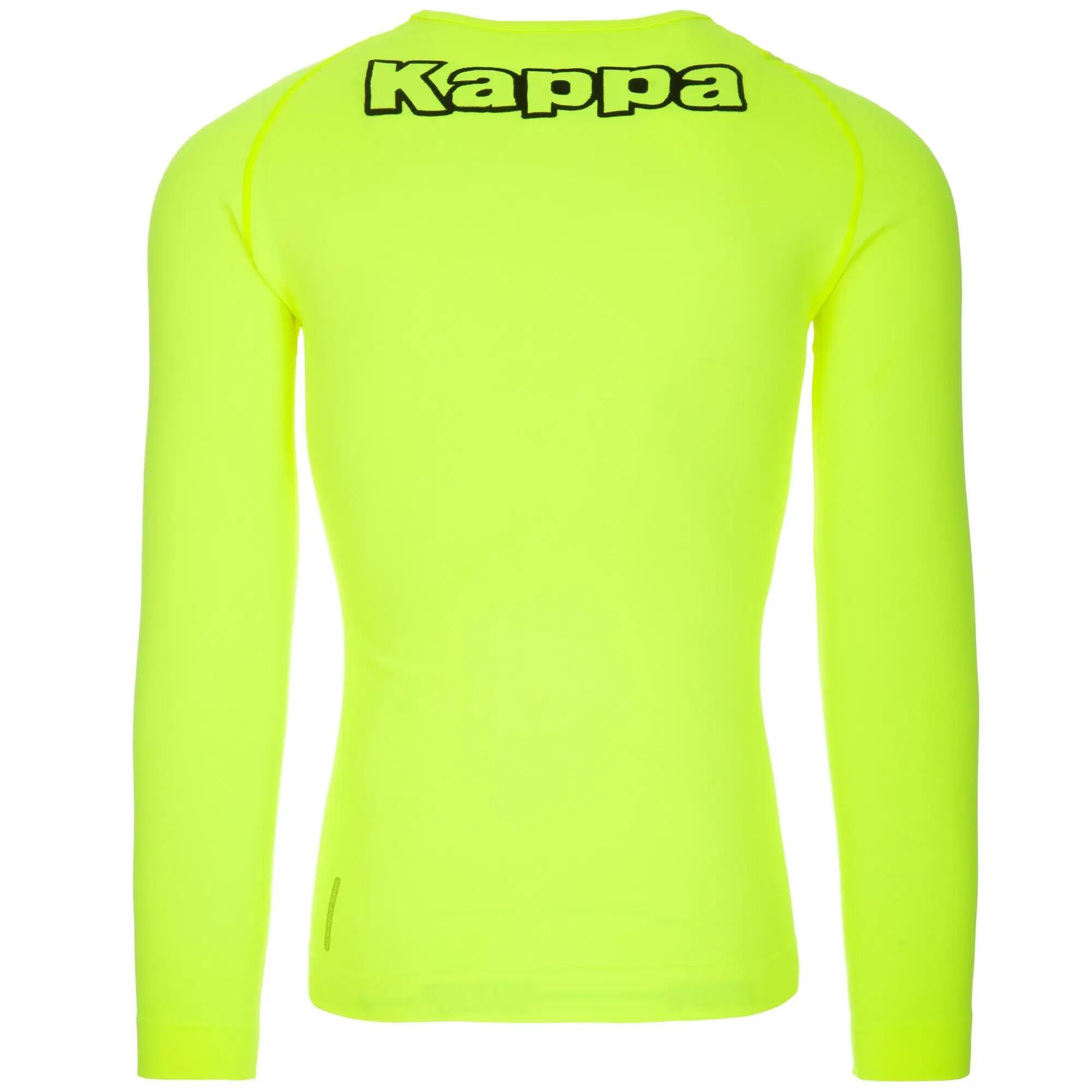 T-shirt da uomo in poliammide giallo da calcio 2/4