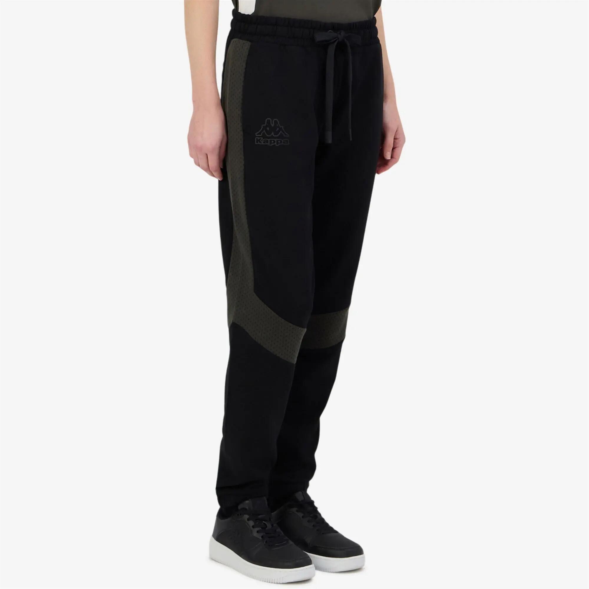 Pantaloni tuta da donna in cotone nero da sportivo 6/7