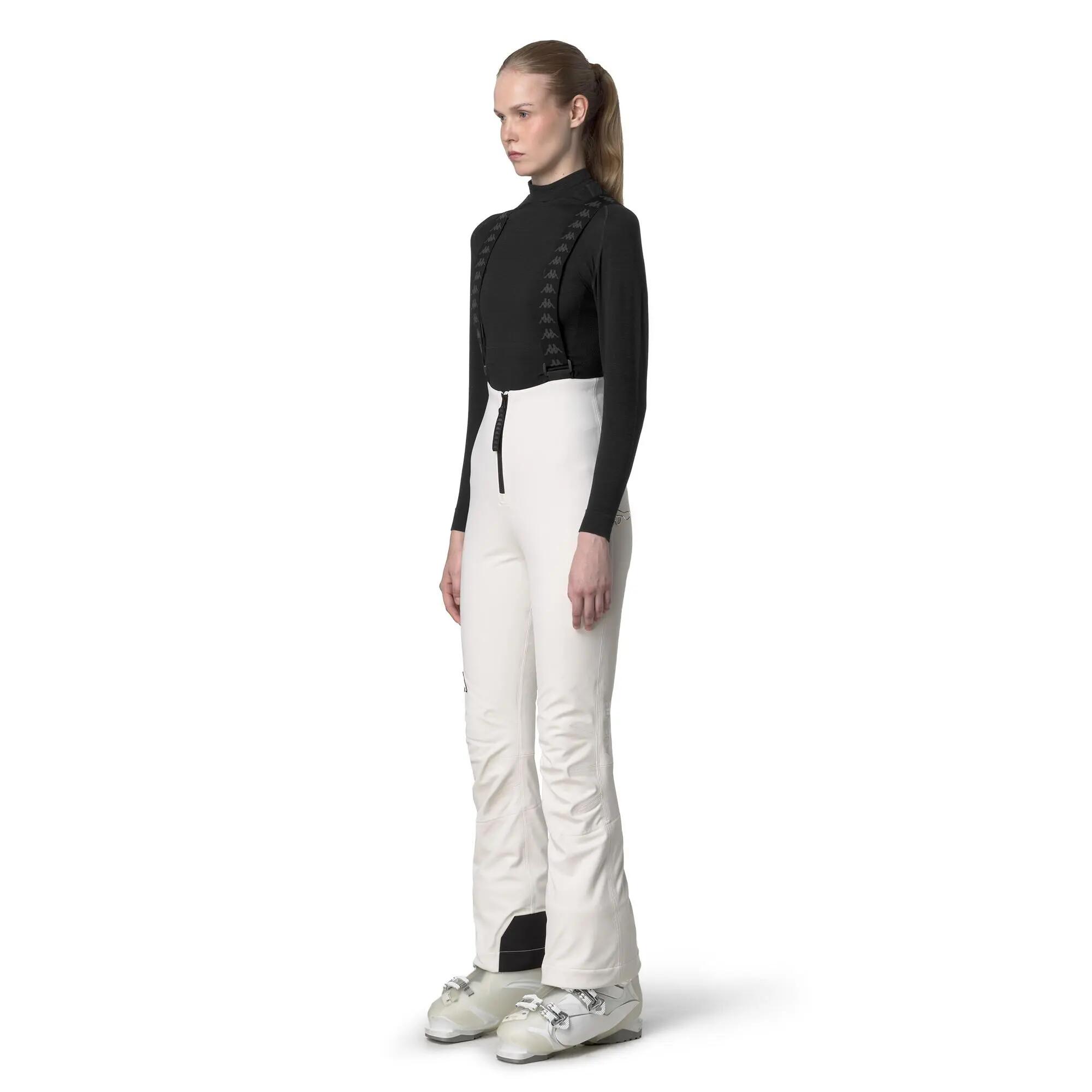 Pantaloni tuta da donna in poliammide bianco da sci 5/6