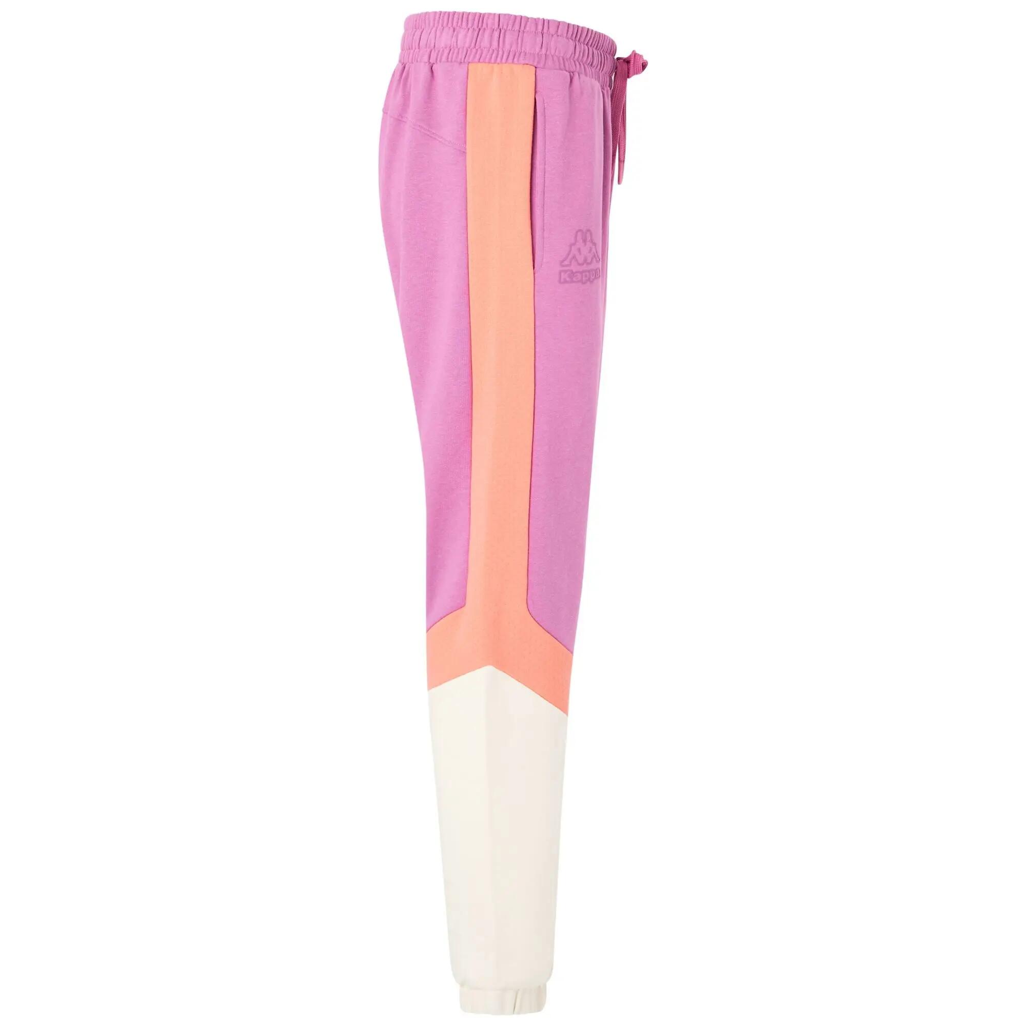 Pantaloni tuta da donna in cotone viola da sportivo 3/7