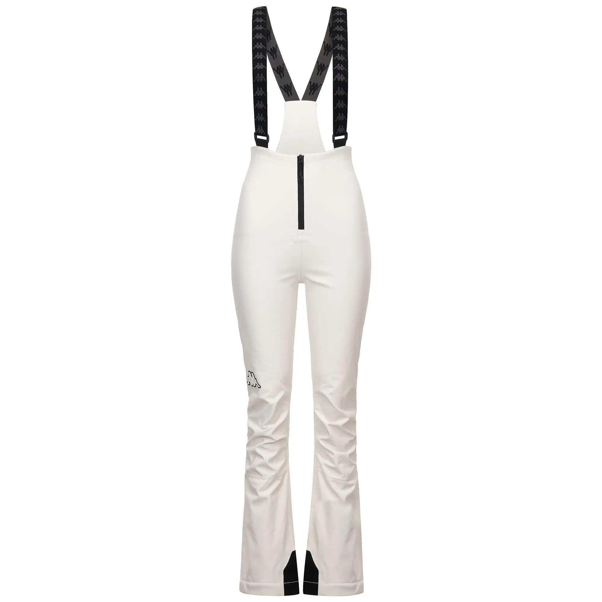 Pantaloni tuta da donna in poliammide bianco da sci 2/6