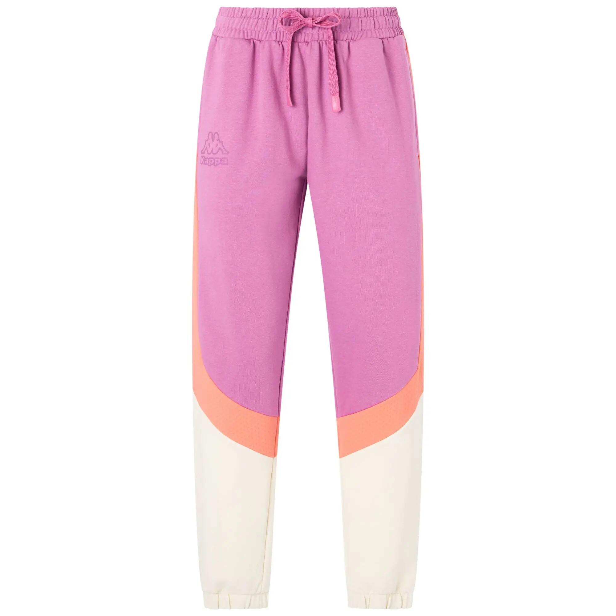 Pantaloni tuta da donna in cotone viola da sportivo 2/7
