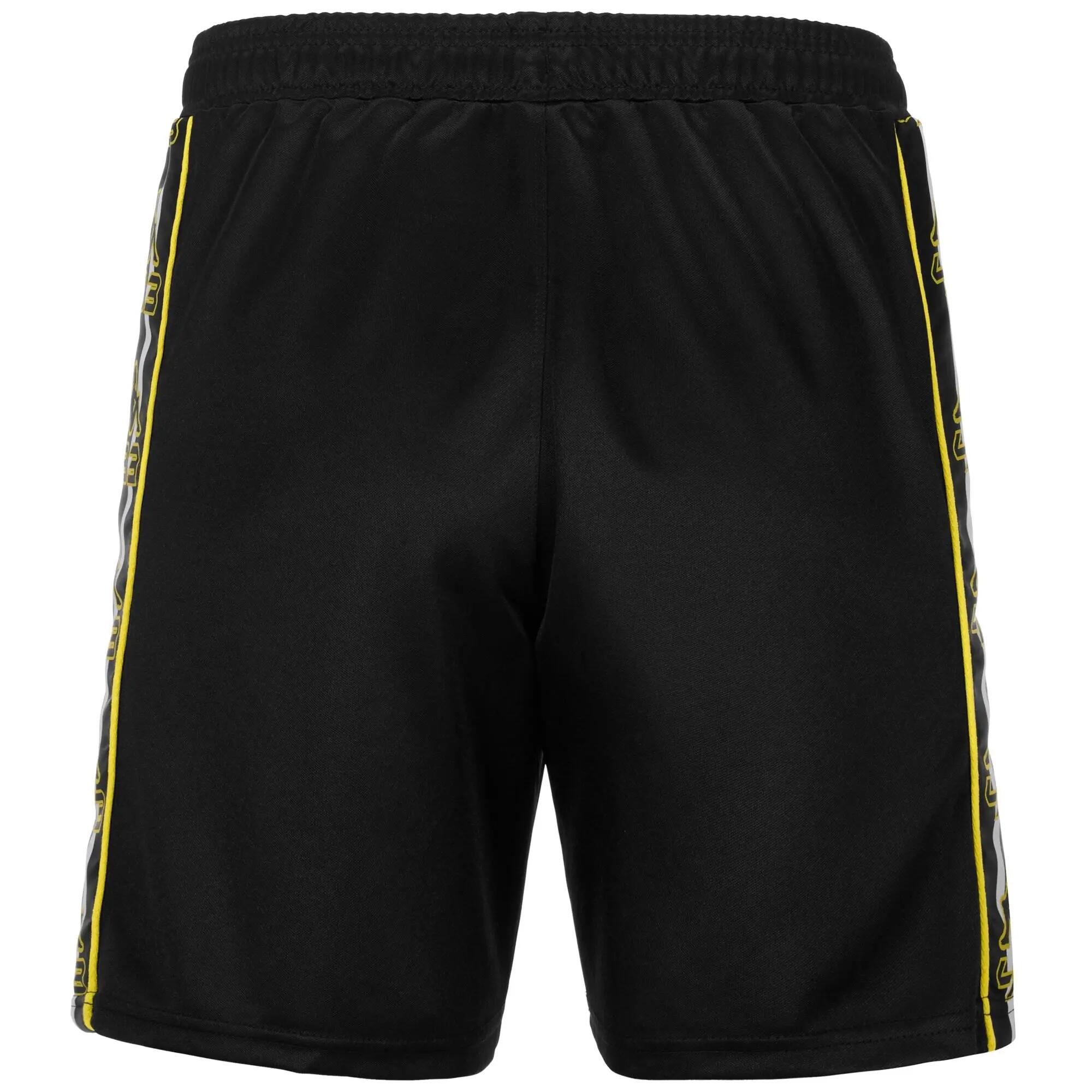 Pantaloncini sportivi da uomo in poliestere nero da calcio 3/5